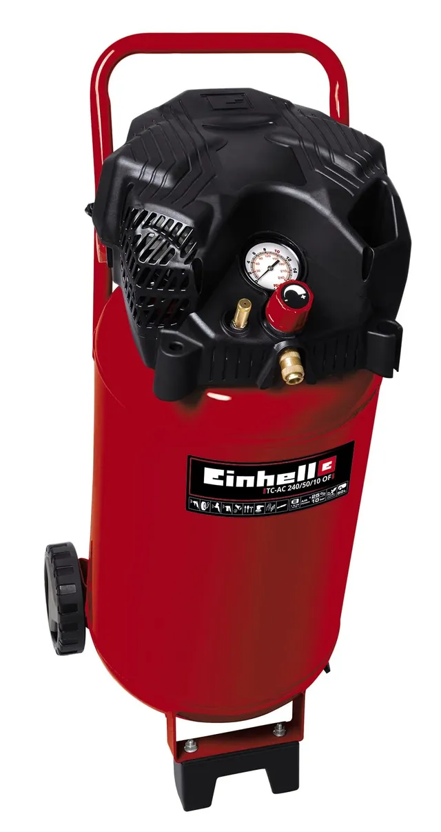 einhell-compresor-de-50-l-vertical-1500-w-motor-sin-aceite-reductor-de-presi-n-y image 1
