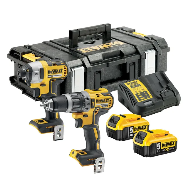 dewalt-dck266p2-qw-kit-combo-18v-xr-brushless-con-taladro-percutor-dcd796-atorni image 1