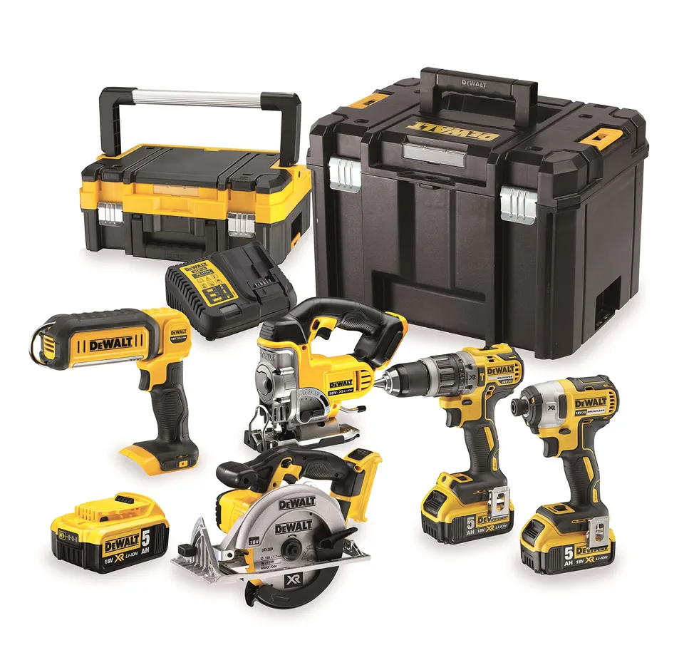 dewalt-dck551p3t-qw-kit-de-5-herramientas-xr-18-v-taladro-percutor-dcd796-atorni image 1