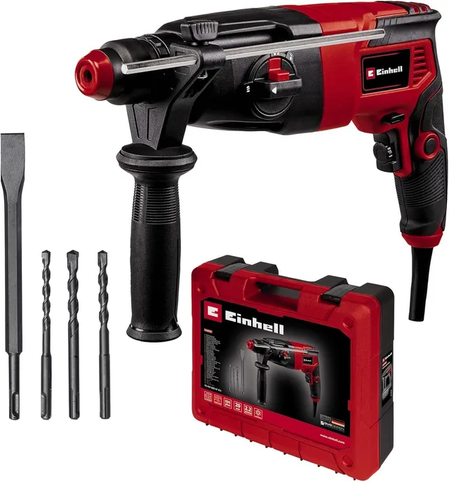 einhell-kit-taladro-percutor-tc-rh-620-4f-620w-sds-plus-con-4-funciones-2-2-j-y- image 1