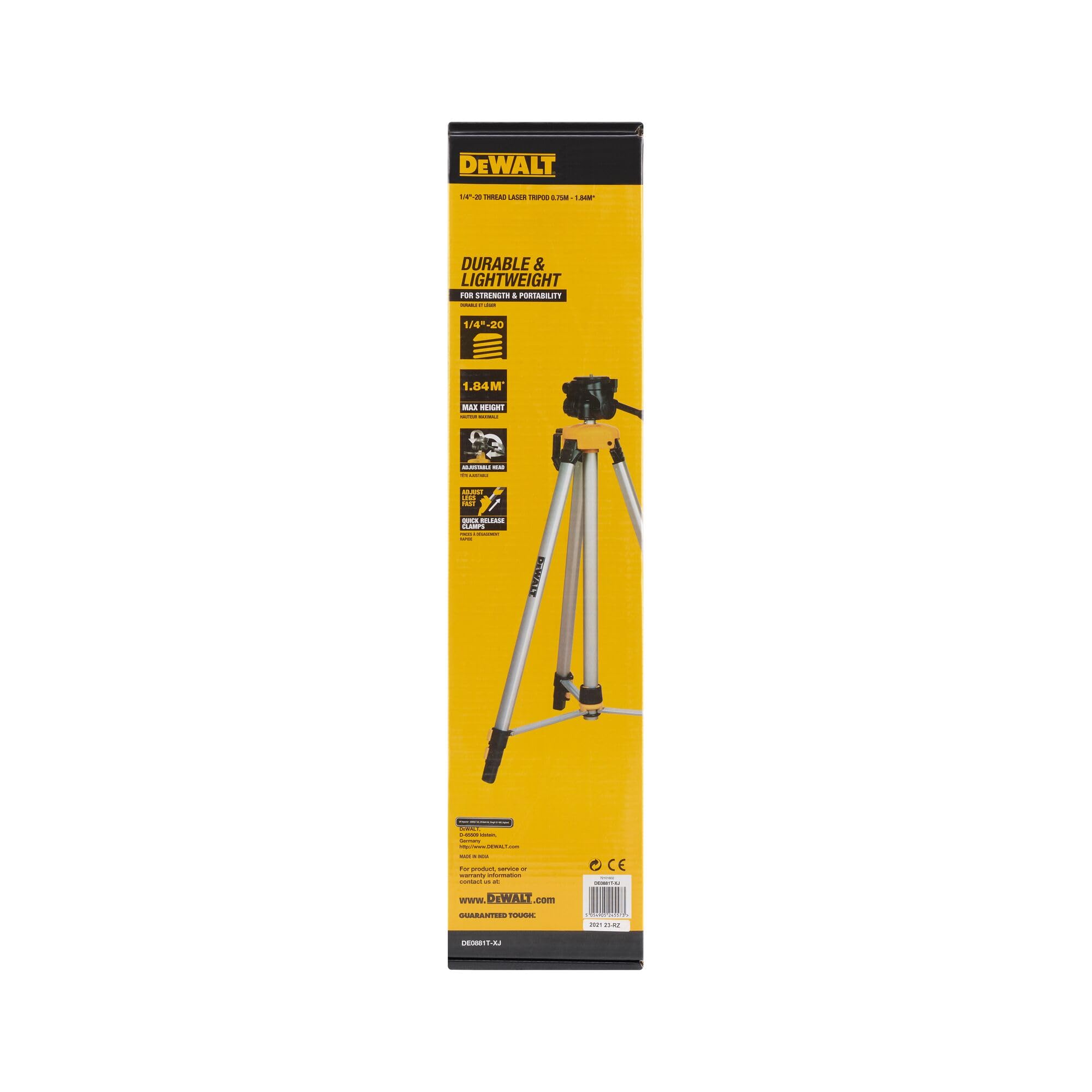 dewalt-de0881t-xj-mini-tr-pode-para-nivel-l-ser-rosca-1-4-altura-ajustable-0-75- image 4