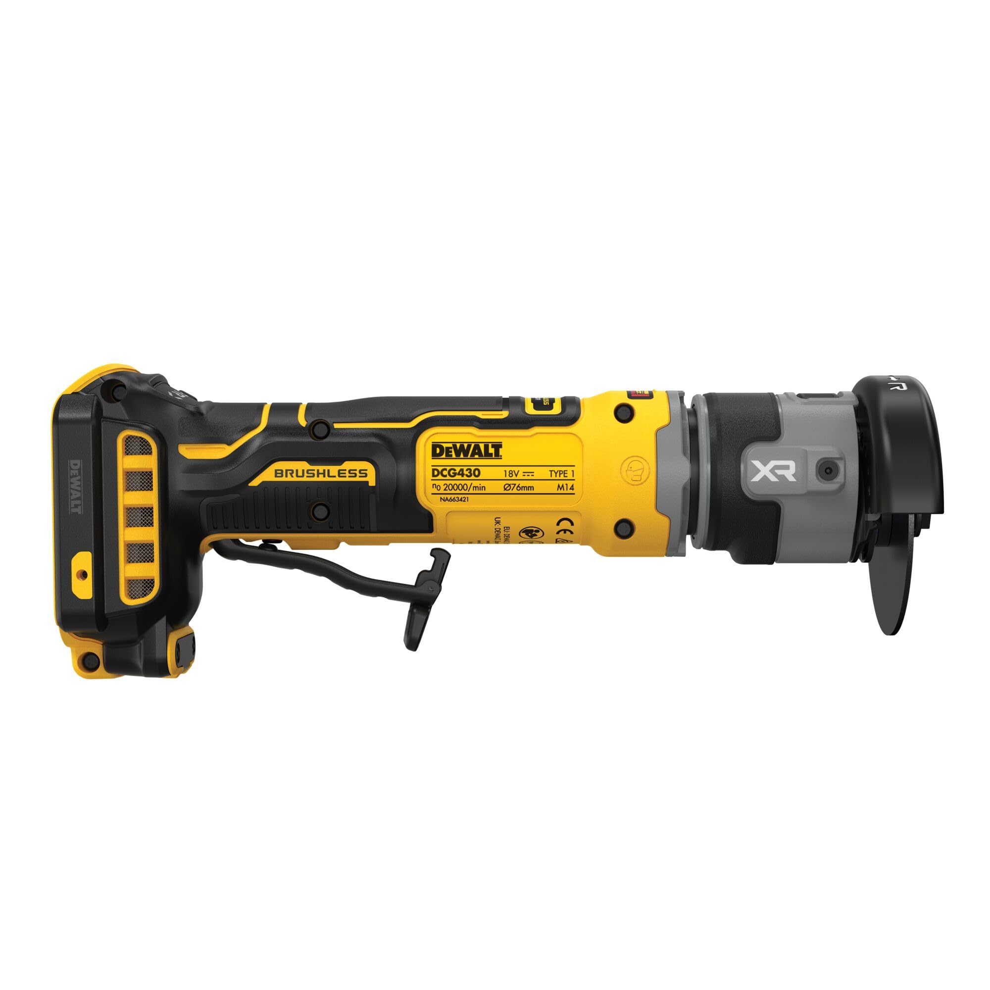 dewalt-dcg430n-18v-xr-herramienta-de-corte-compacta-brushless-de-76-mm-con-disco image 4