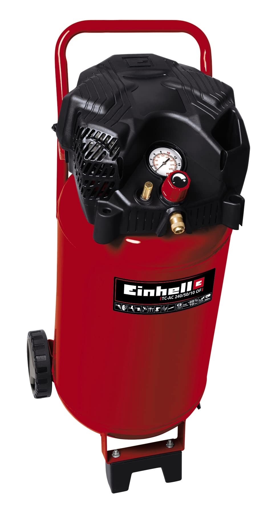 einhell-compresor-de-50-l-vertical-1500-w-motor-sin-aceite-reductor-de-presi-n-y image 1