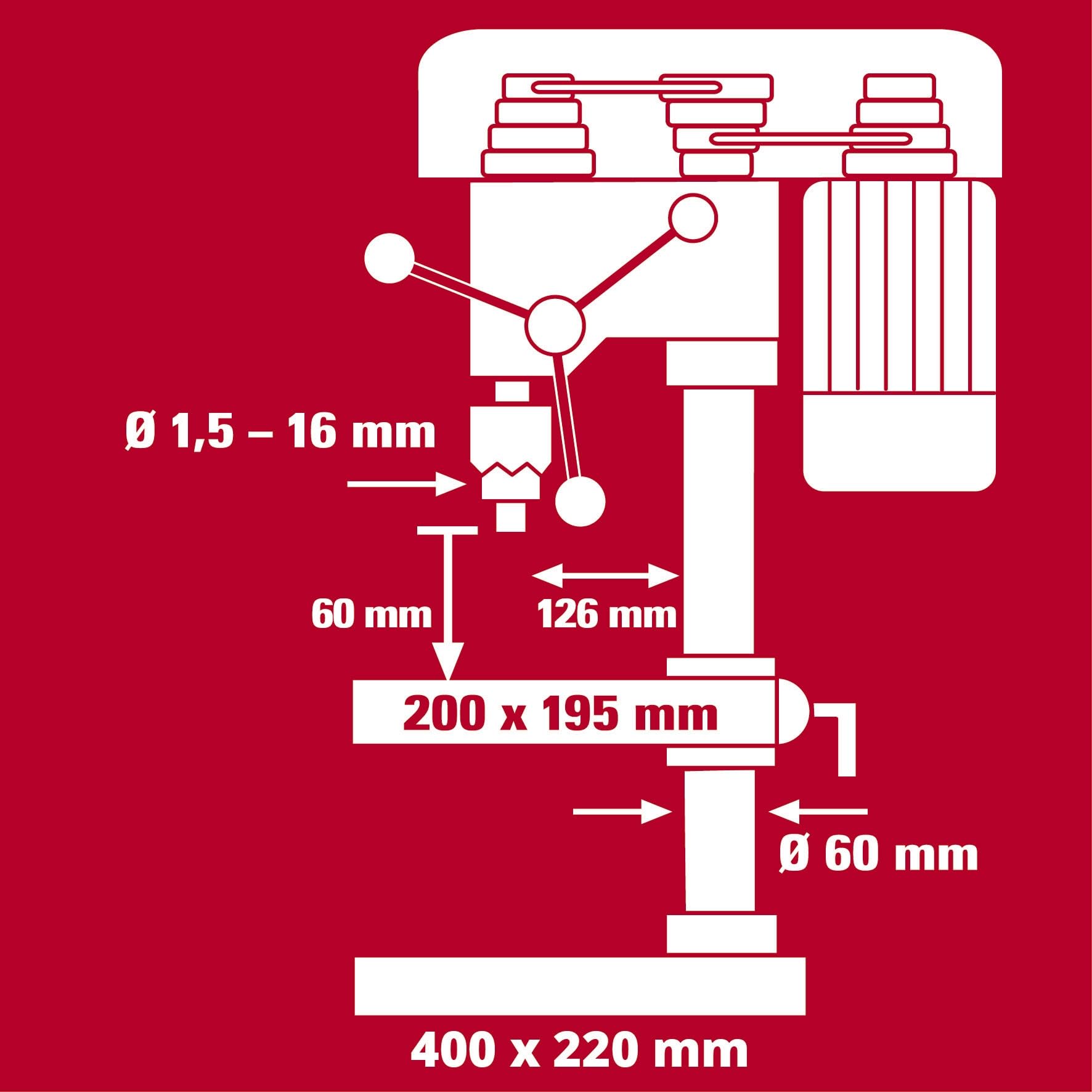 einhell-tc-bd-630-1-taladro-de-columna-630-w-12-niveles-de-velocidad-200-2-450-r image 8