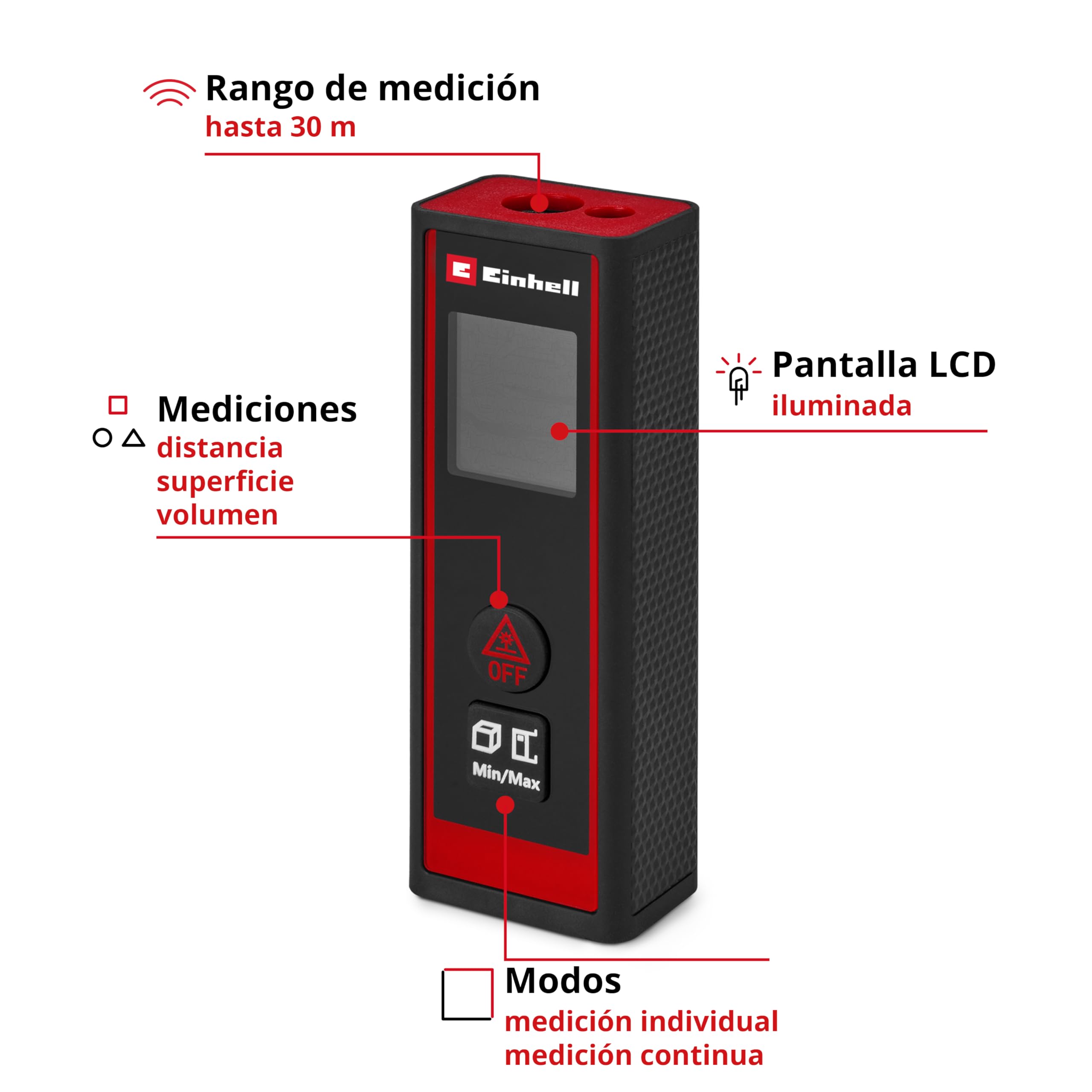 einhell-tc-ld-30-r-medidor-de-distancia-l-ser-30-m-medici-n-de-distancia-superfi image 2