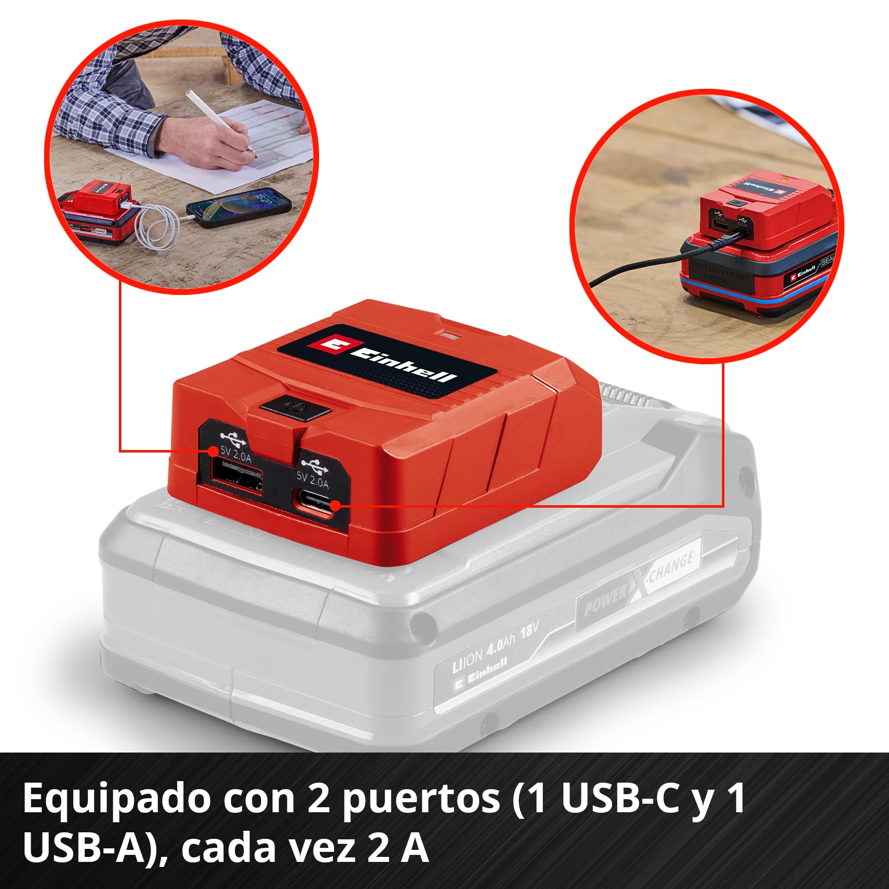 einhell-tc-cp-18-li-usb-a-c-solo-adaptador-de-bater-a-power-x-change-con-usb-a-y image 5