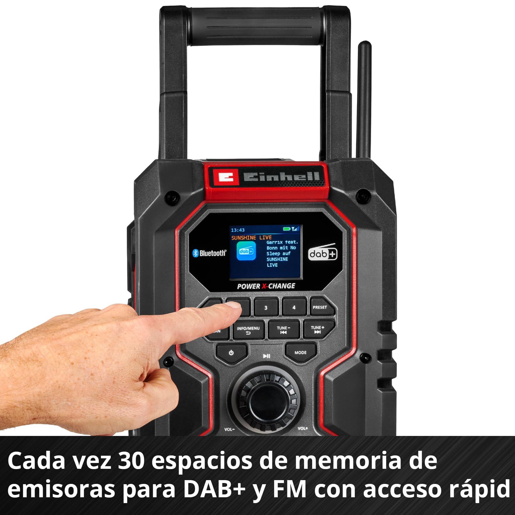 einhell-te-cr-18-li-dab-fm-bt-radio-de-obra-18-v-power-x-change-con-bluetooth-us image 8