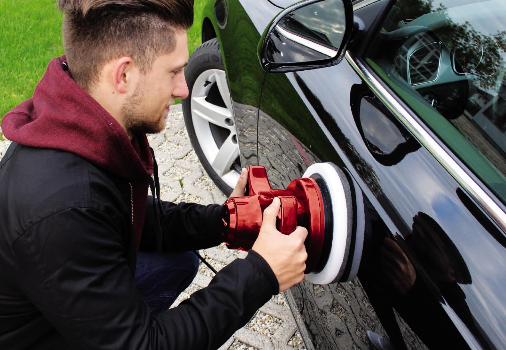 einhell-cc-po-90-pulidora-orbital-de-coches-90-w-con-discos-de-240-mm-incluye-ca image 3