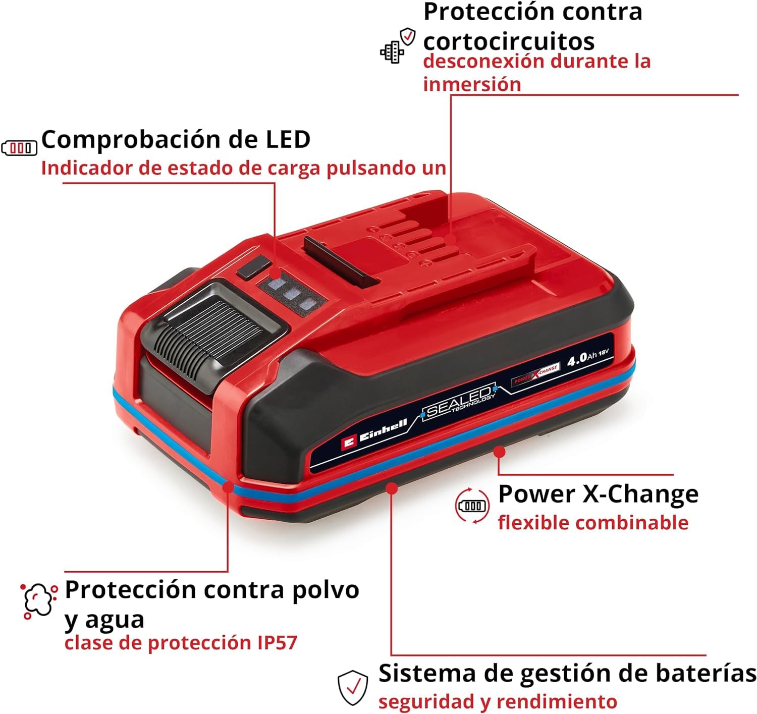 einhell-18-v-4-0-ah-power-x-change-plus-sealed-bater-a-de-iones-de-litio-estanca image 4