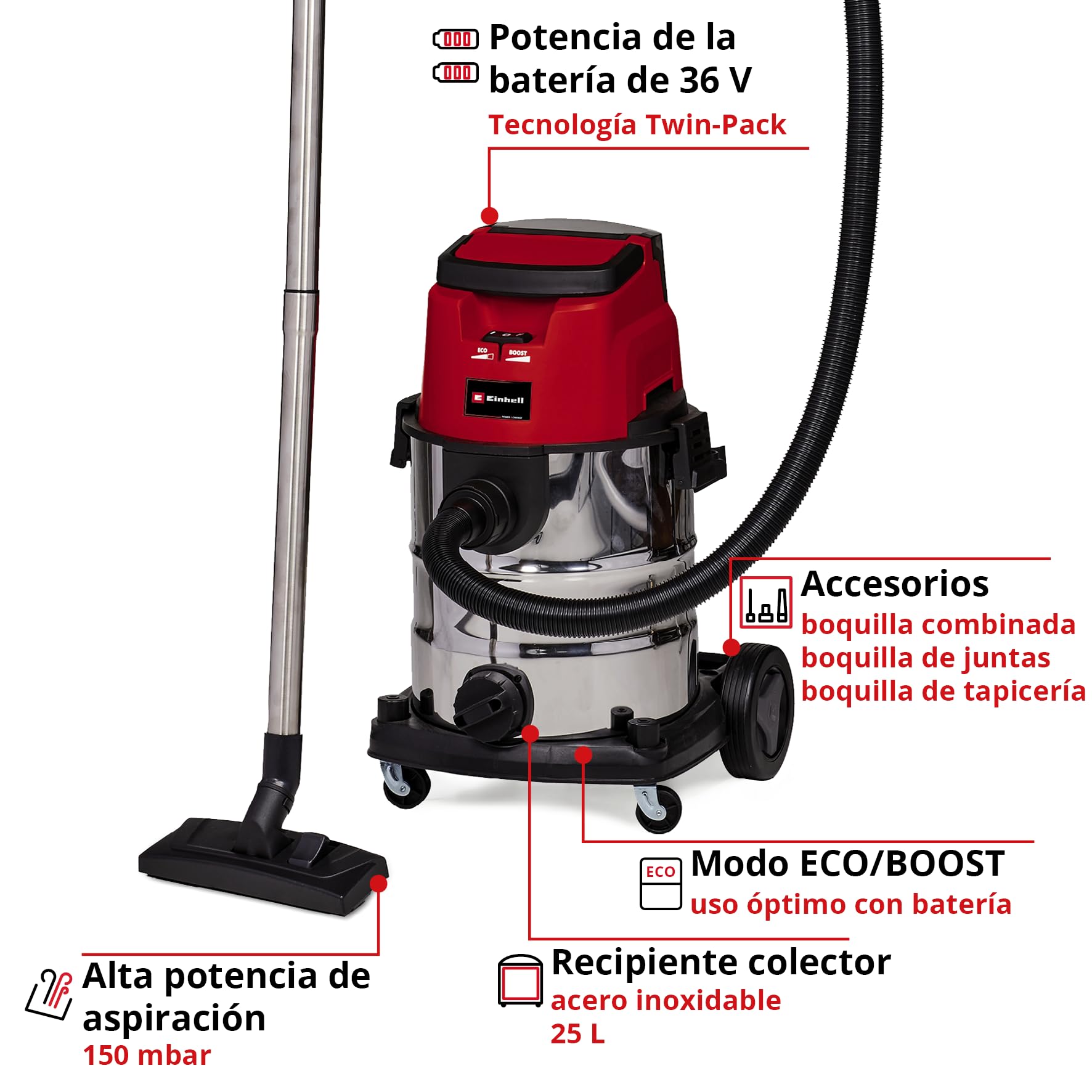 einhell-te-vc-36-25-li-s-solo-power-x-change-aspirador-en-seco-y-h-medo-con-bate image 3