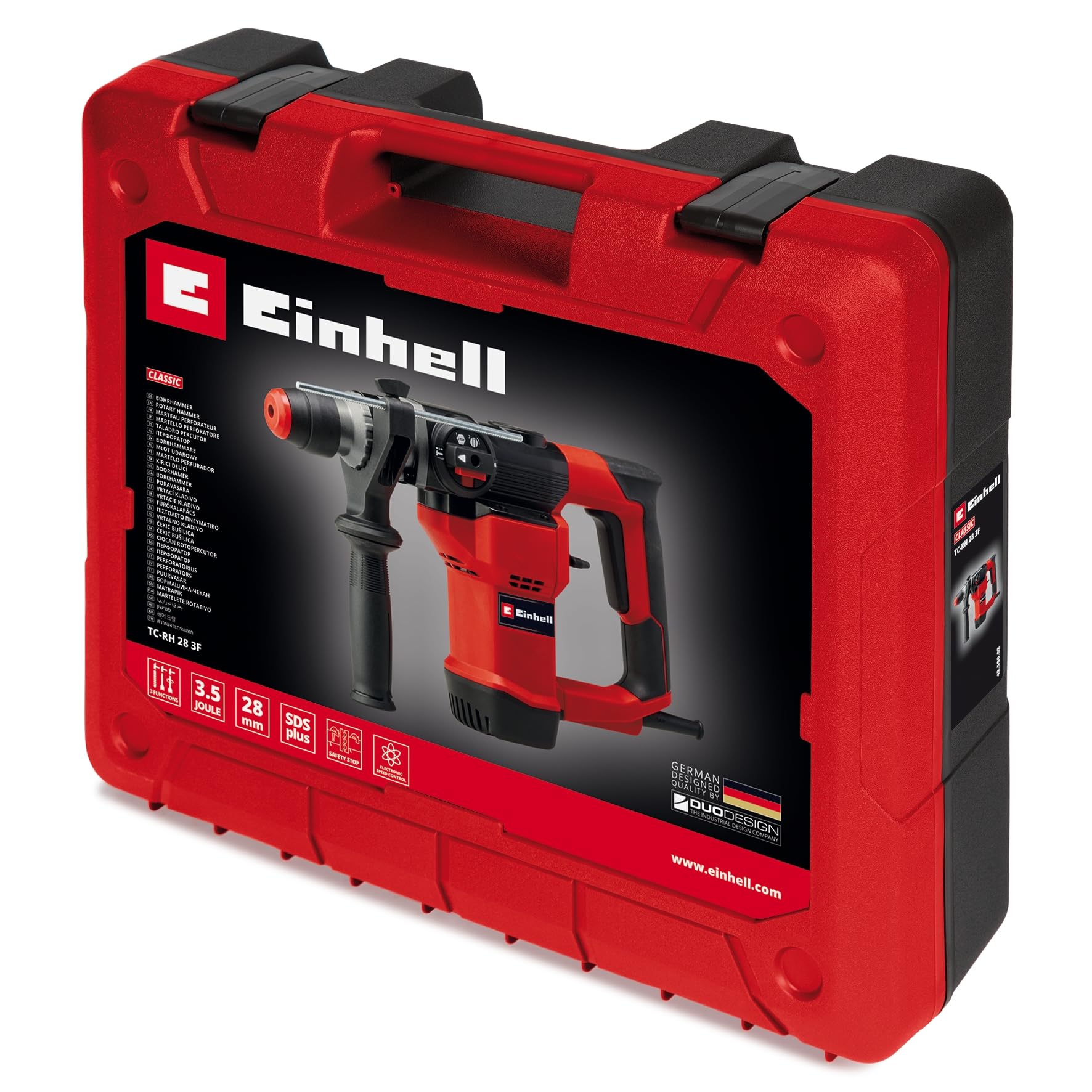 einhell-tc-rh-28-3f-martillo-perforador-950-w-sds-plus-3-5-j-3-en-1-con-malet-n image 2
