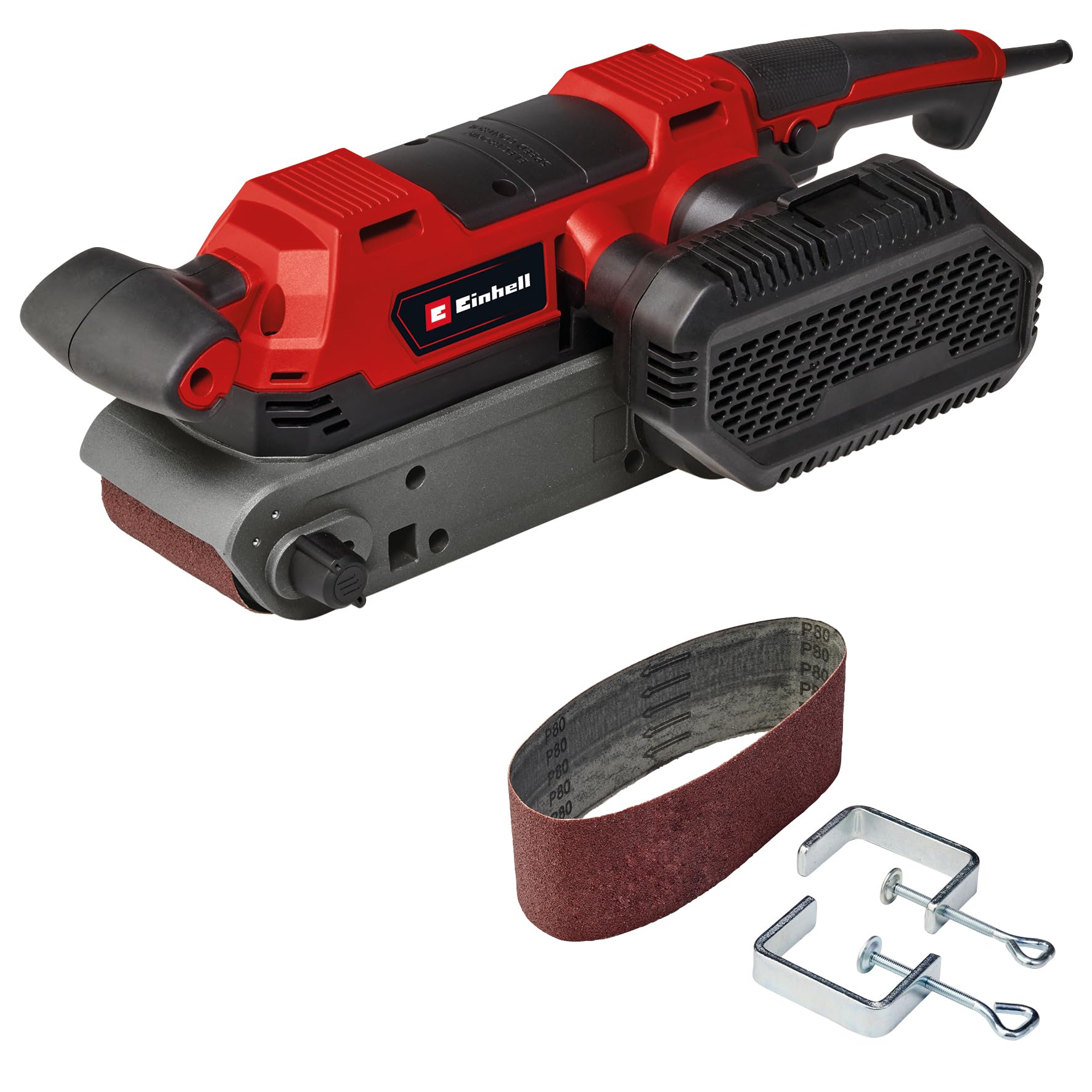 einhell-te-bs-850-e-lijadora-de-banda-850-w-400-m-min-ajuste-fino-de-banda-aspir image 1