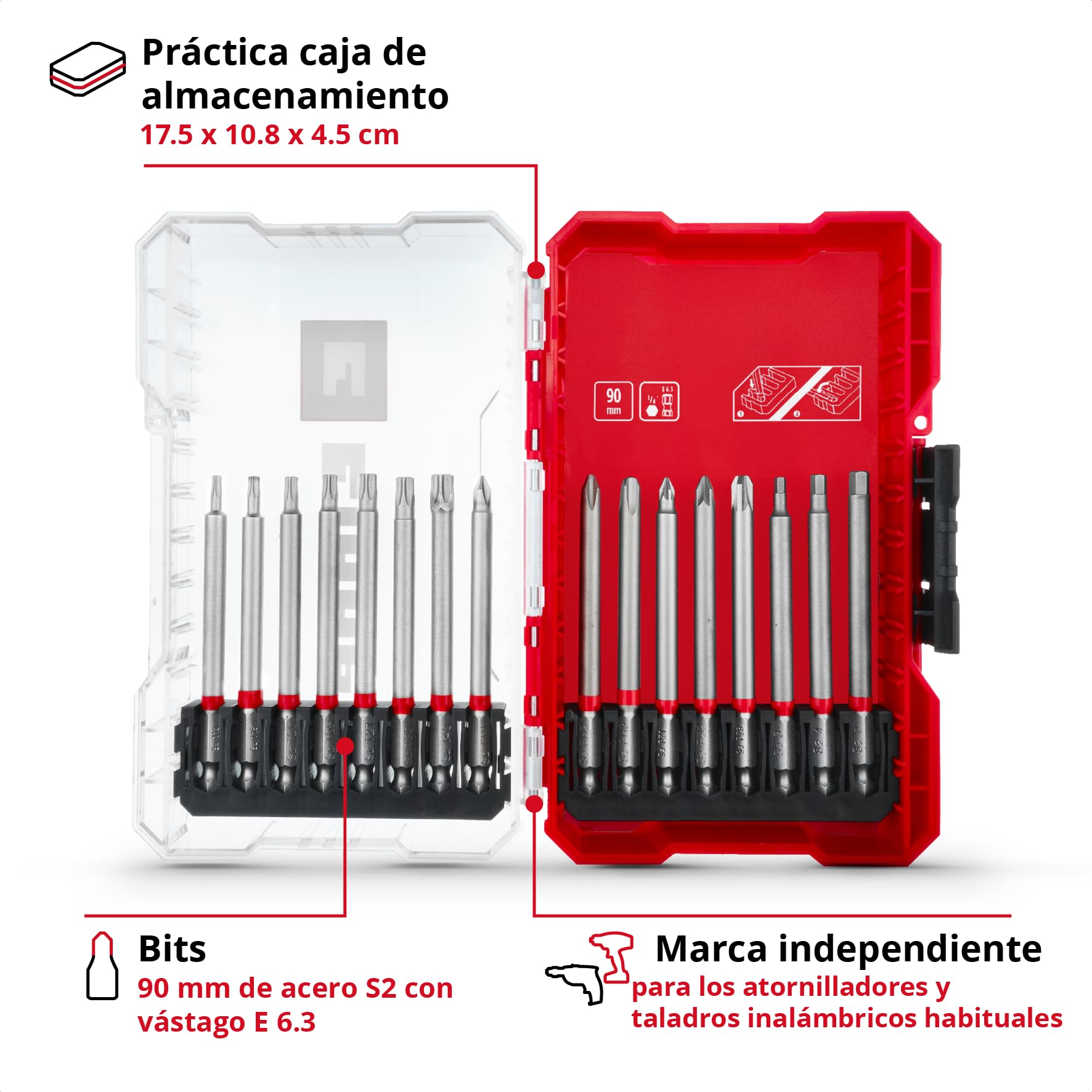einhell-m-case-16-juego-de-16-puntas-de-90-mm-en-acero-s2-con-caja-de-almacenami image 2