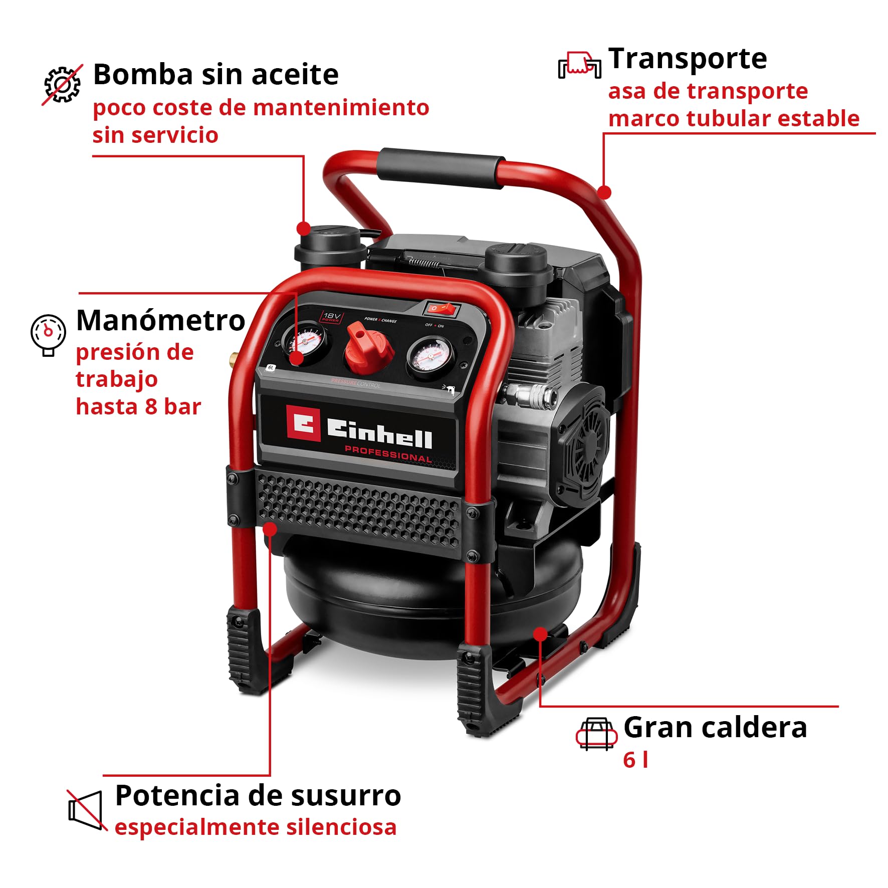 einhell-professional-silenzzo-18-160-power-x-change-compresor-con-bater-a-18v-8- image 3