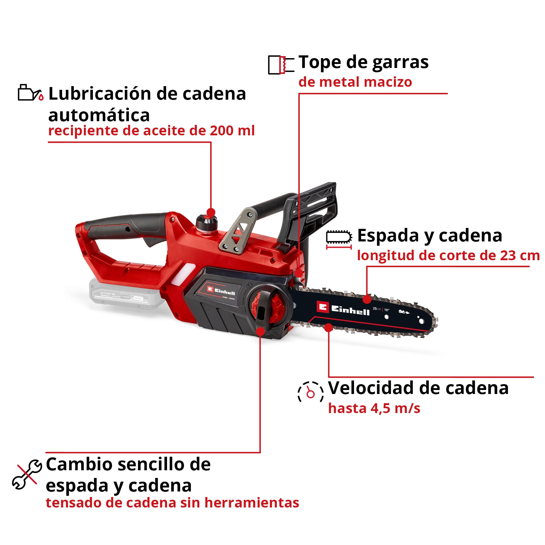 einhell-ge-lc-18-25-li-motosierra-a-bater-a-power-x-change-18v-con-cadena-y-espa image 3
