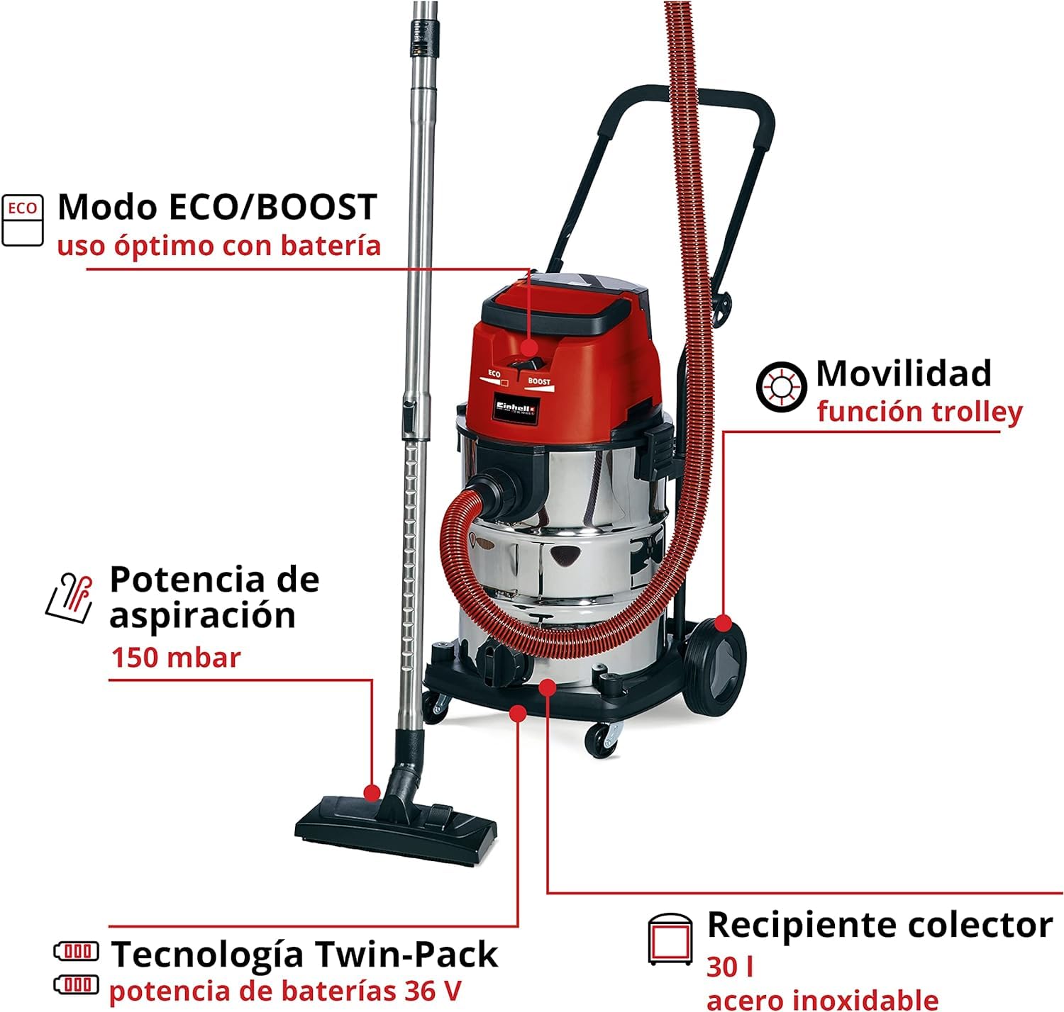 einhell-te-vc-36-30-li-s-solo-power-x-change-aspirador-de-taller-inal-mbrico-sec image 3