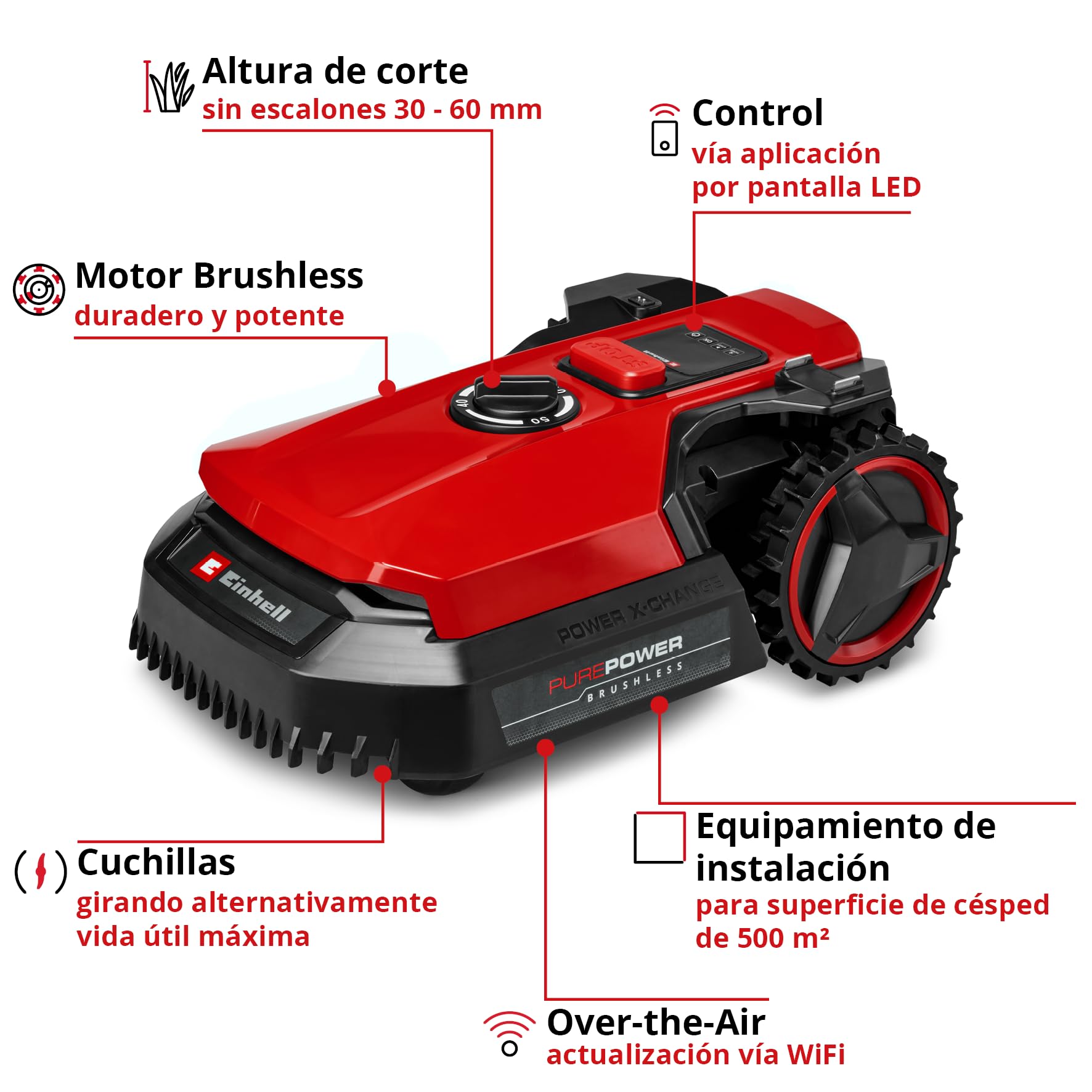 einhell-freelexo-500-power-x-change-robot-cortac-sped-a-bater-a-18-v-con-control image 3