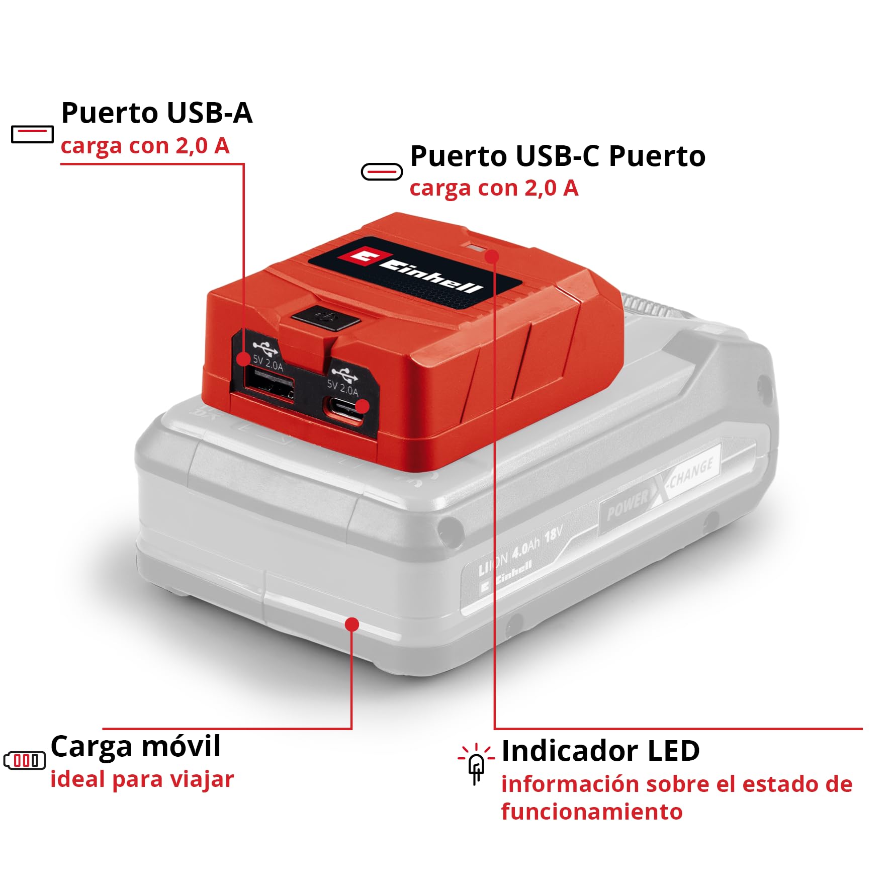 einhell-tc-cp-18-li-usb-a-c-solo-adaptador-de-bater-a-power-x-change-con-usb-a-y image 3