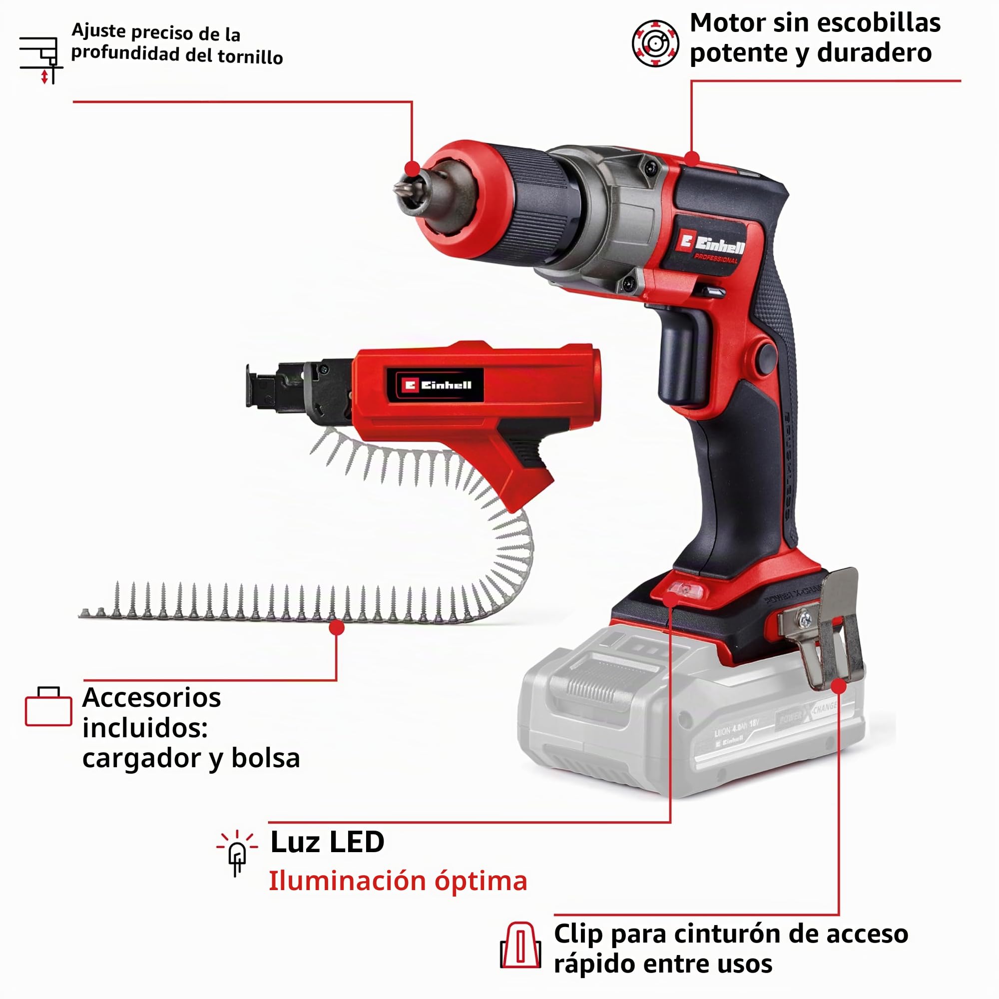 einhell-tp-dy-18-li-bl-magazine-atornillador-de-placas-de-yeso-power-x-change-18 image 3