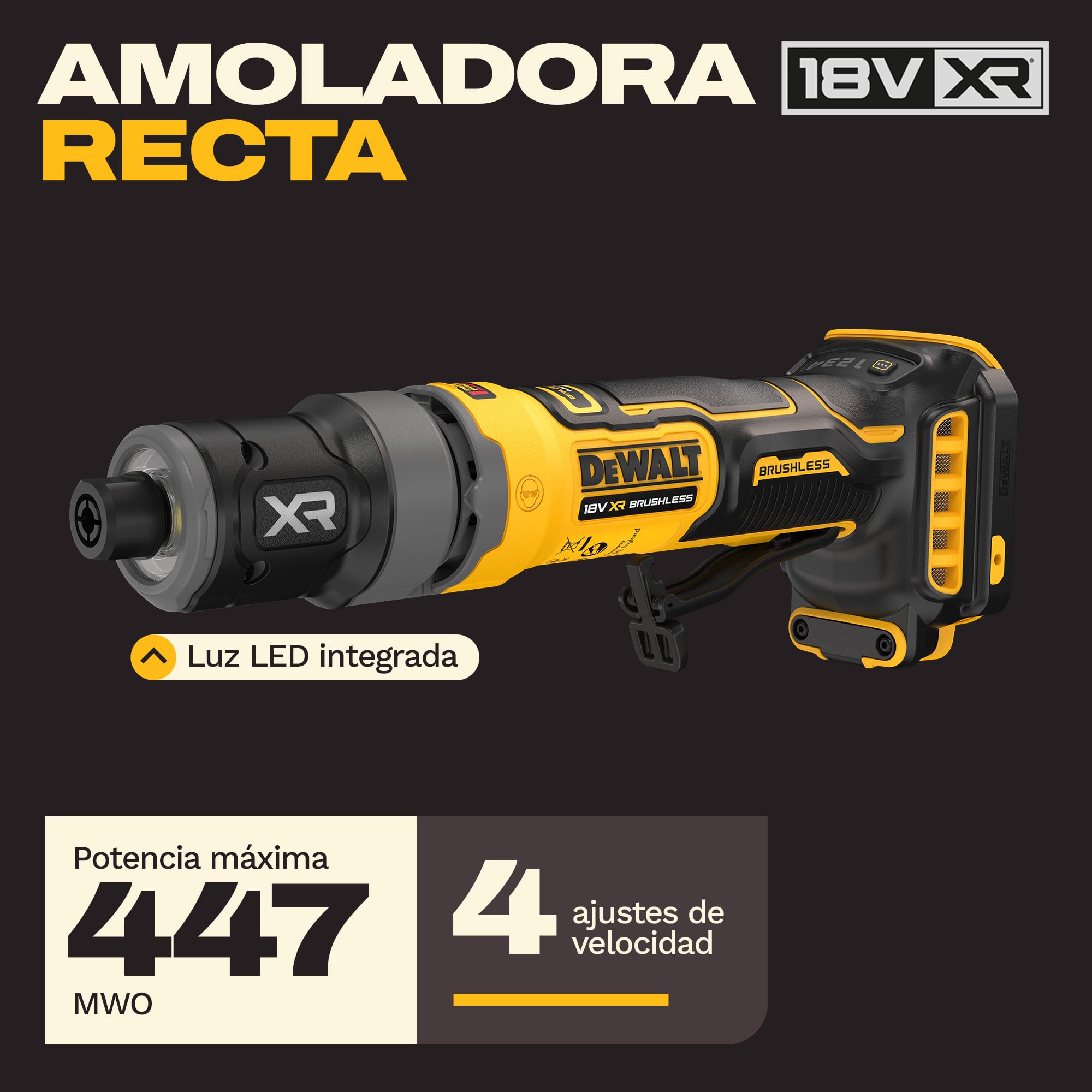 dewalt-dcg420n-xj-amoladora-recta-brushless-18v-xr-compacta-4-velocidades-freno- image 2