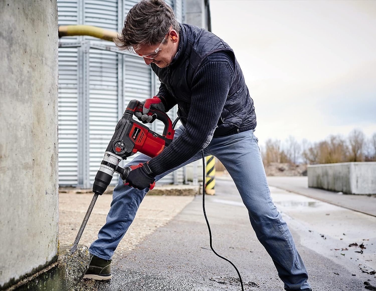 einhell-te-rh-40-3f-martillo-perforador-con-cable-sds-max-1050-w-10-j-3-funcione image 2