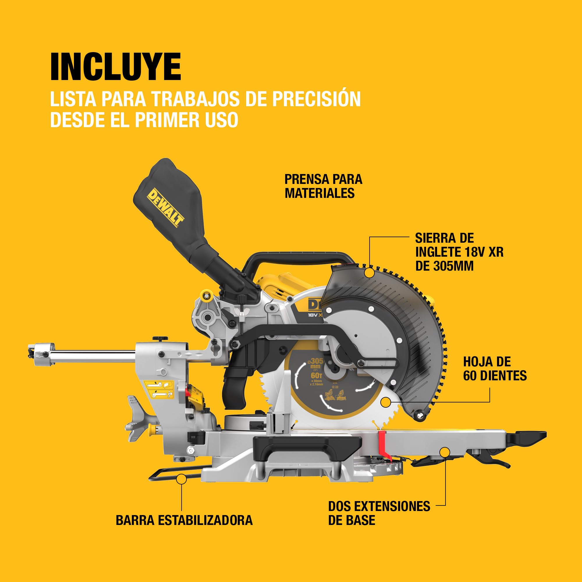 dewalt-dcs782n-xj-sierra-ingletadora-telesc-pica-18v-xr-305-mm-motor-sin-escobil image 7