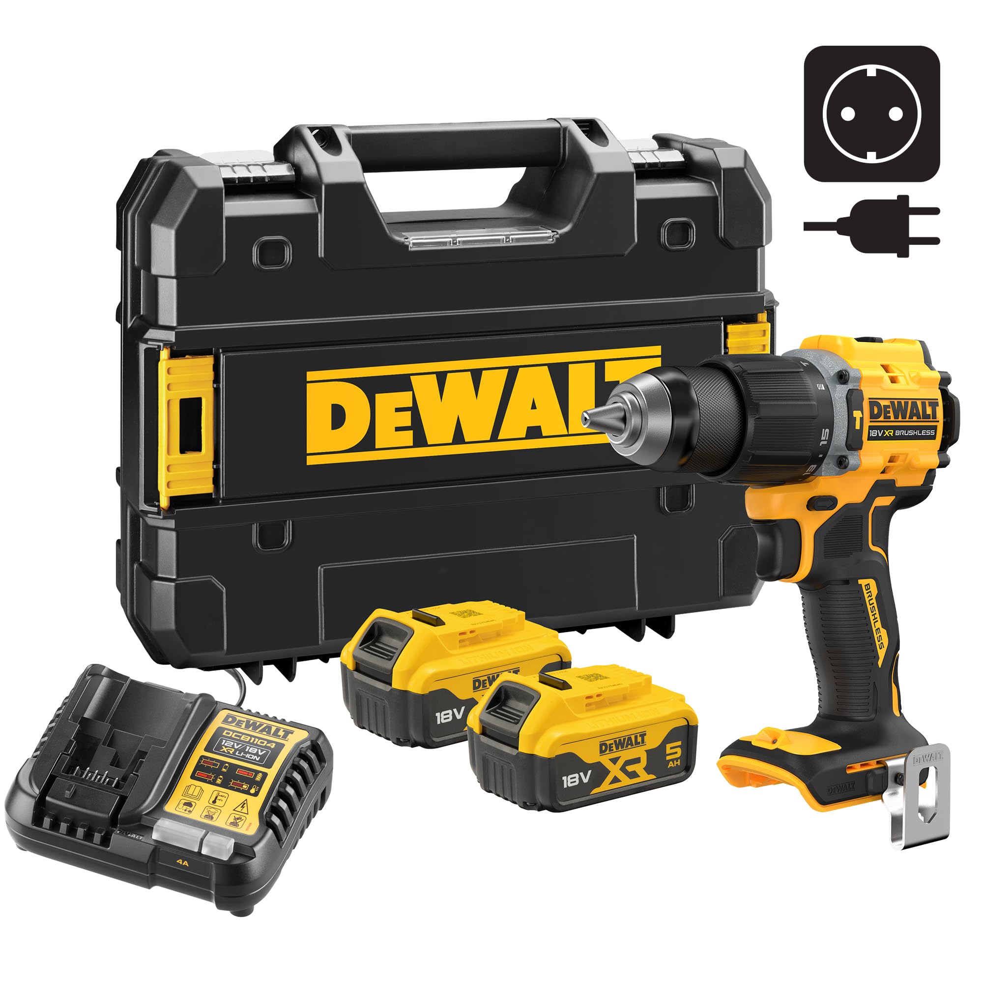 dewalt-dcd799p2t-qw-taladro-atornillador-percutor-18v-xr-sin-escobillas-con-2-ba image 1