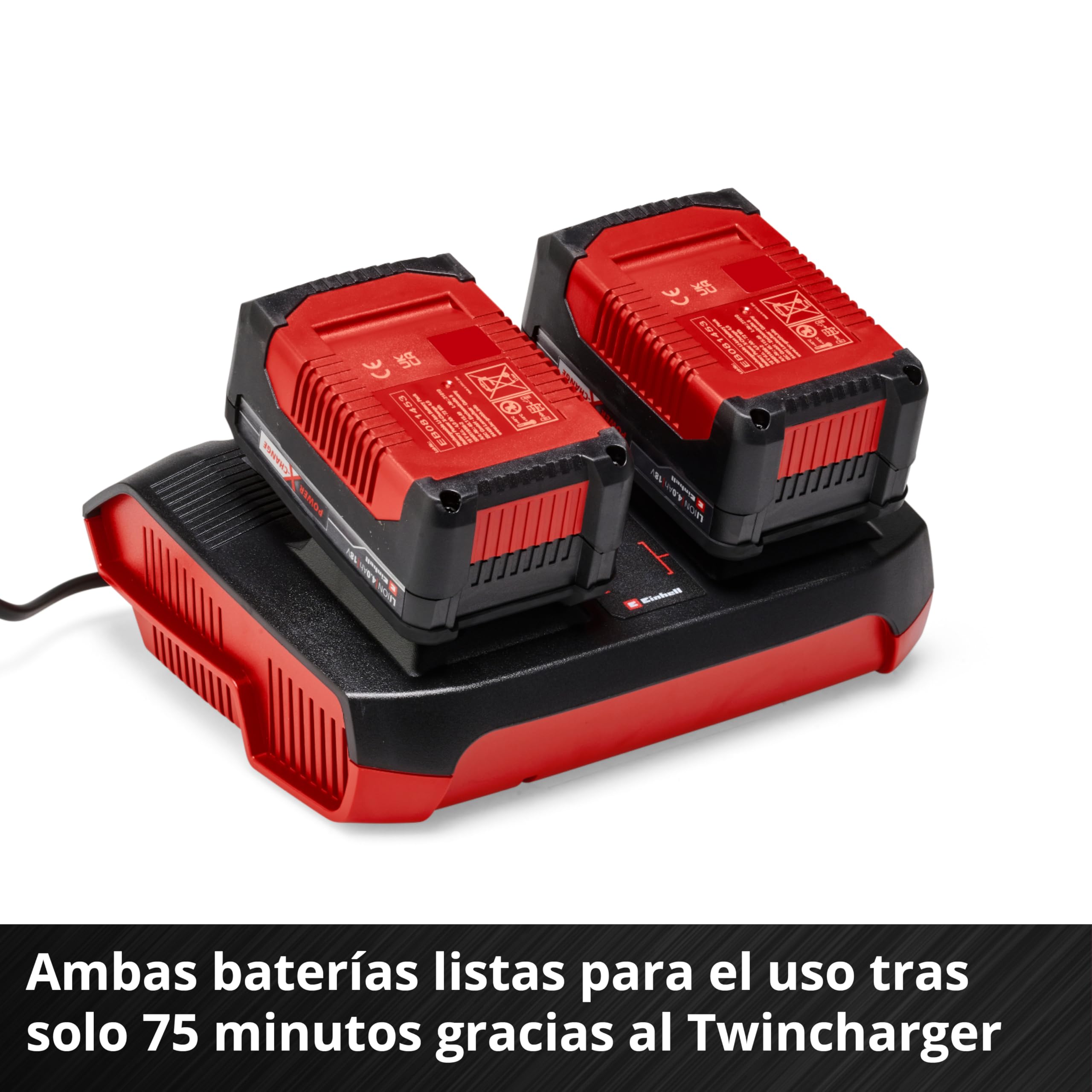 einhell-power-x-change-starter-kit-set-de-2-bater-as-li-ion-18-v-4-0-ah-con-carg image 5
