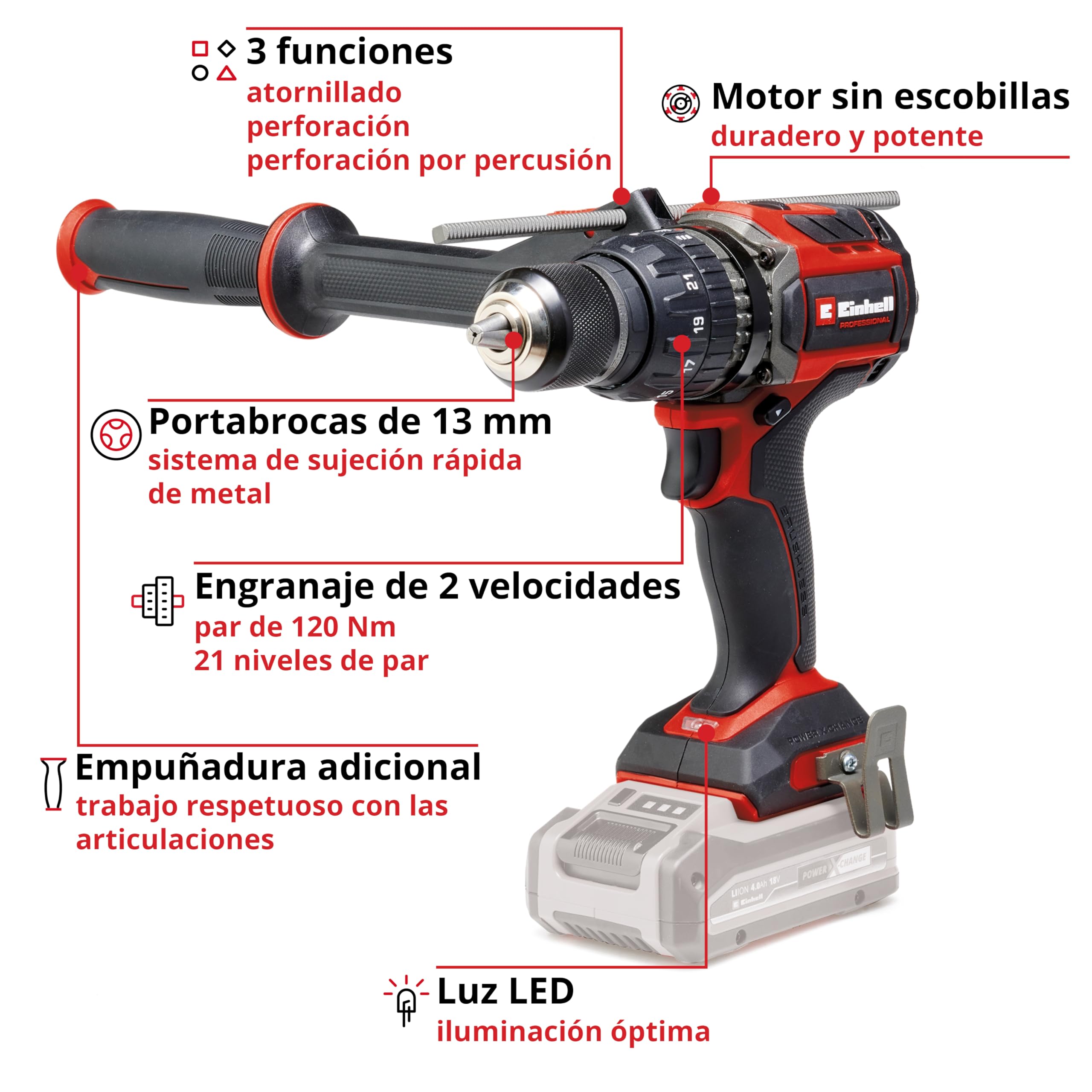 einhell-professional-taladro-percutor-a-bater-a-tp-cd-18-120-li-i-bl-solo-power- image 3