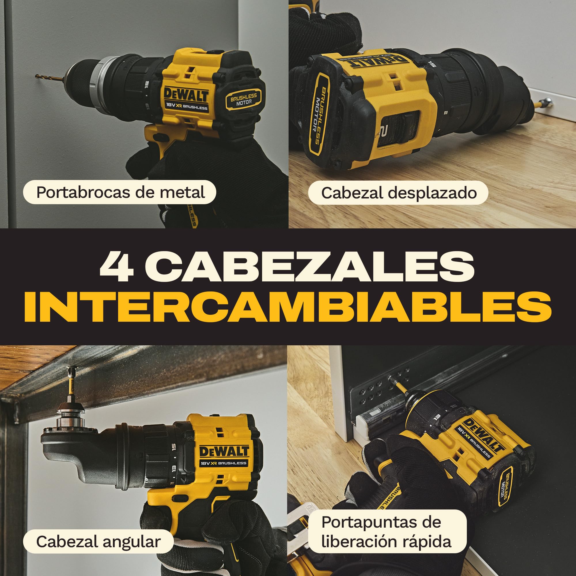 dewalt-dcd803kn-xj-taladro-atornillador-multicabezal-18v-xr-4-cabezales-motor-si image 4