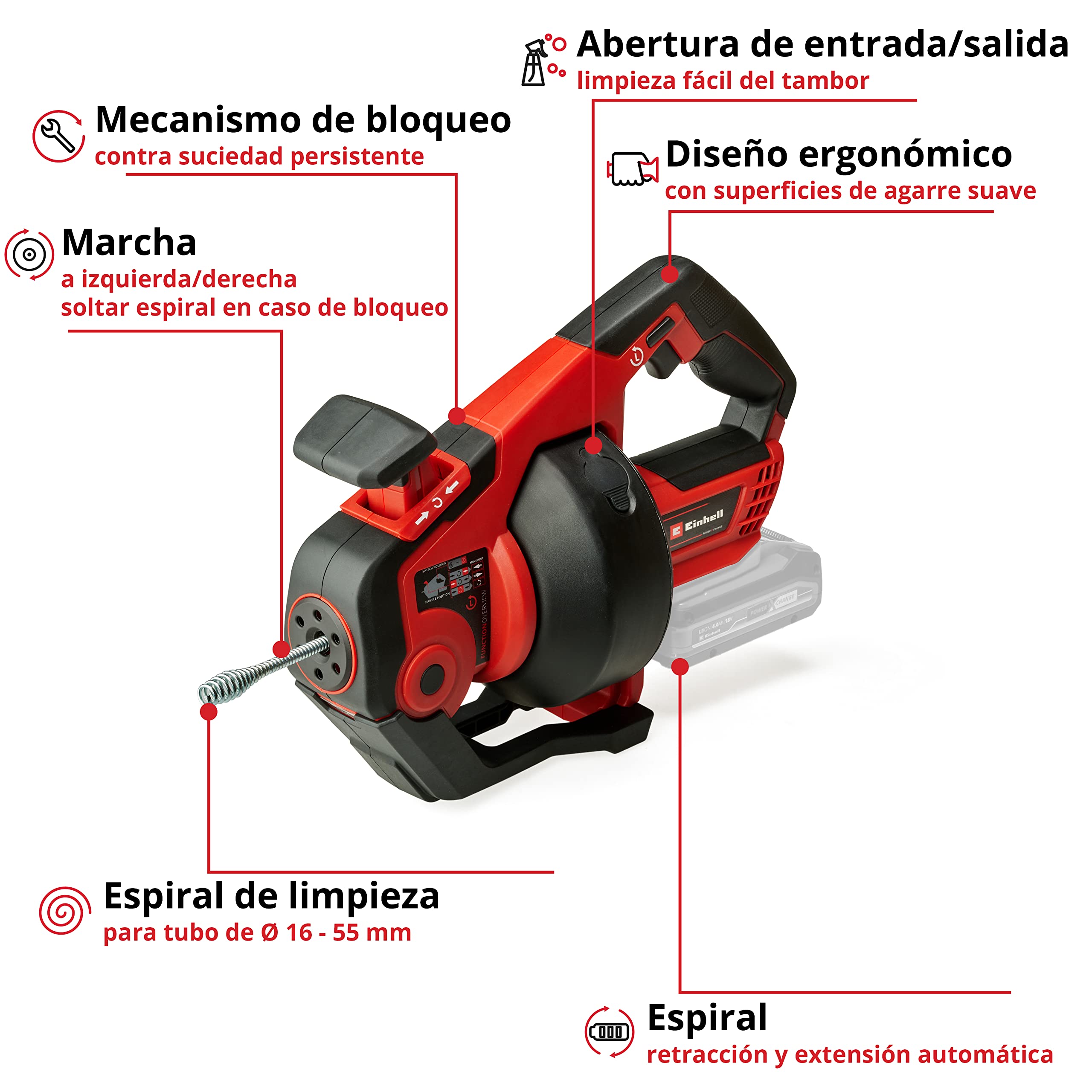 einhell-te-da-18-760-li-solo-pxc-limpiador-de-tubos-con-bater-a-18-v-espiral-de- image 3
