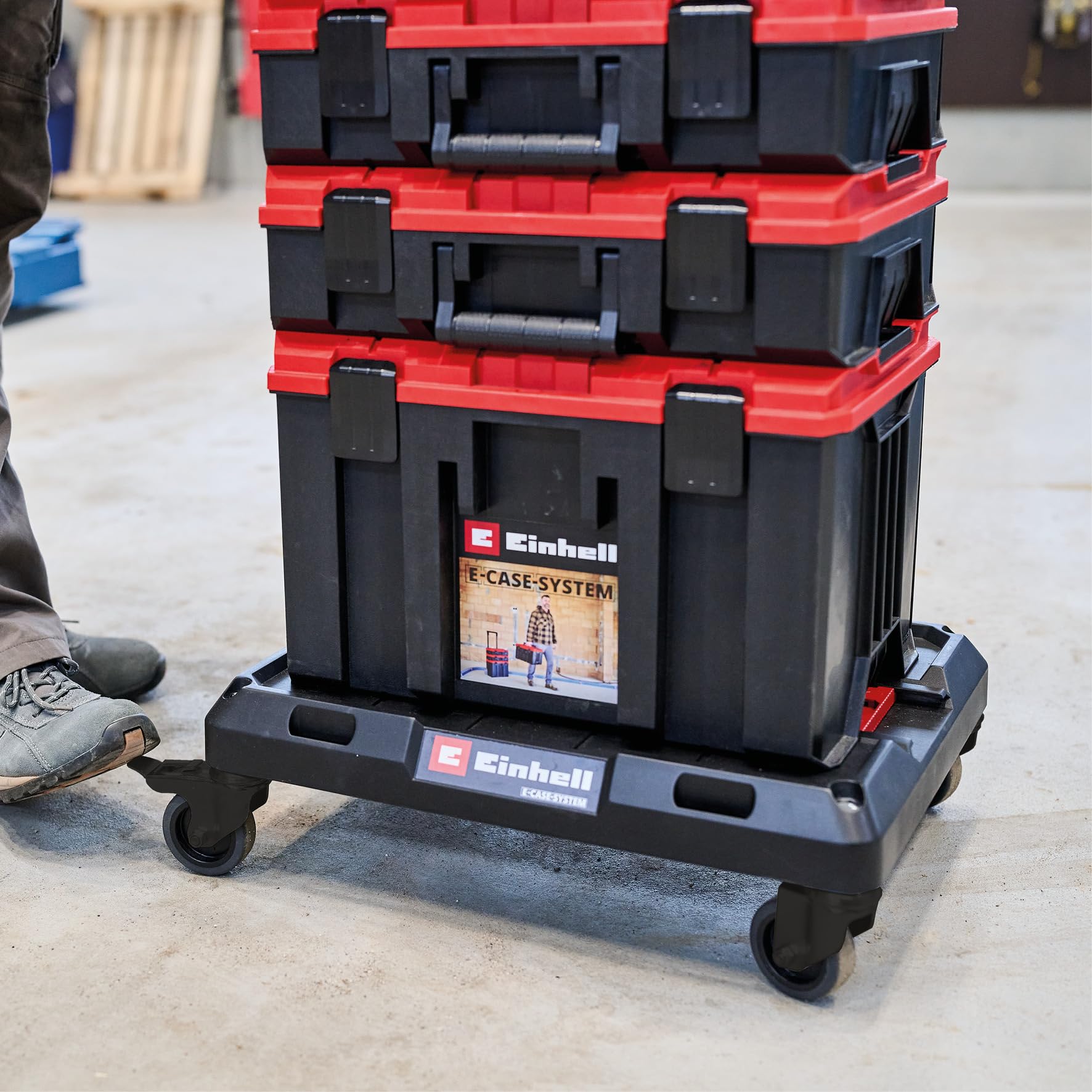 einhell-e-case-soporte-rodante-original-carga-m-xima-120-kg-ruedas-giratorias-bl image 6