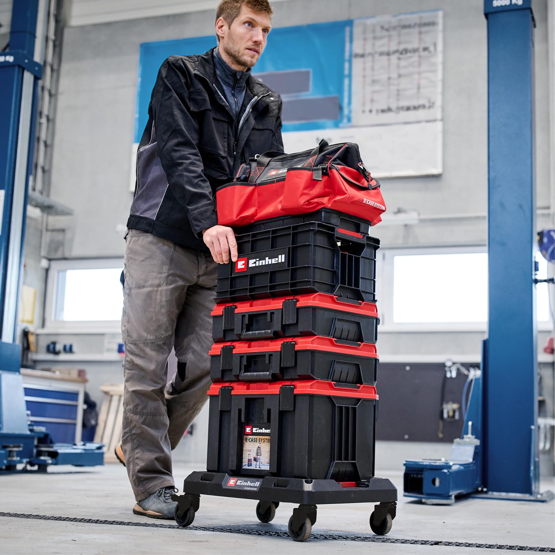 einhell-e-case-soporte-rodante-original-carga-m-xima-120-kg-ruedas-giratorias-bl image 3