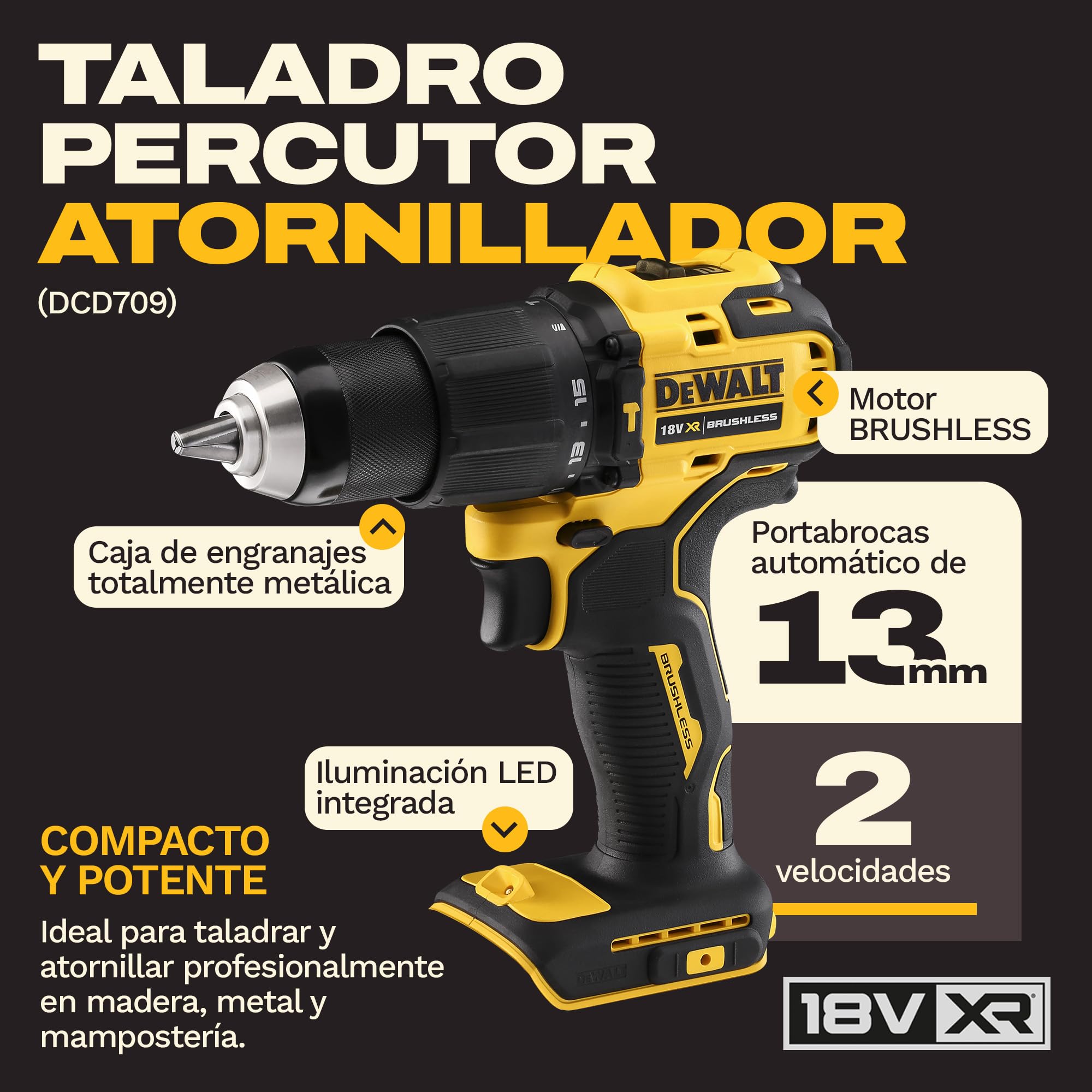 dewalt-dck424m3-qw-kit-combo-18v-de-4-herramientas-taladro-percutor-atornillador image 2