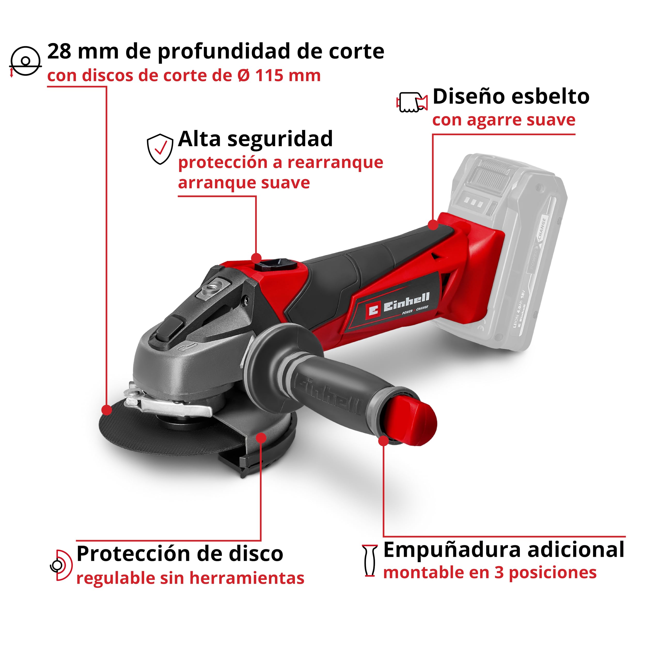 einhell-amoladora-angular-a-bater-a-te-ag-18-115-li-solo-power-x-change-18-v-dis image 4