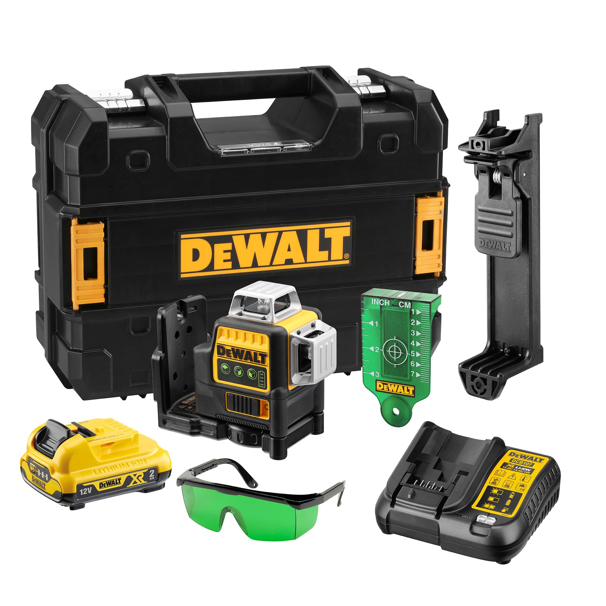 dewalt-dce089d1g-qw-nivel-l-ser-verde-12v-xr-3x360-autonivelante-3-l-neas-360-al image 1