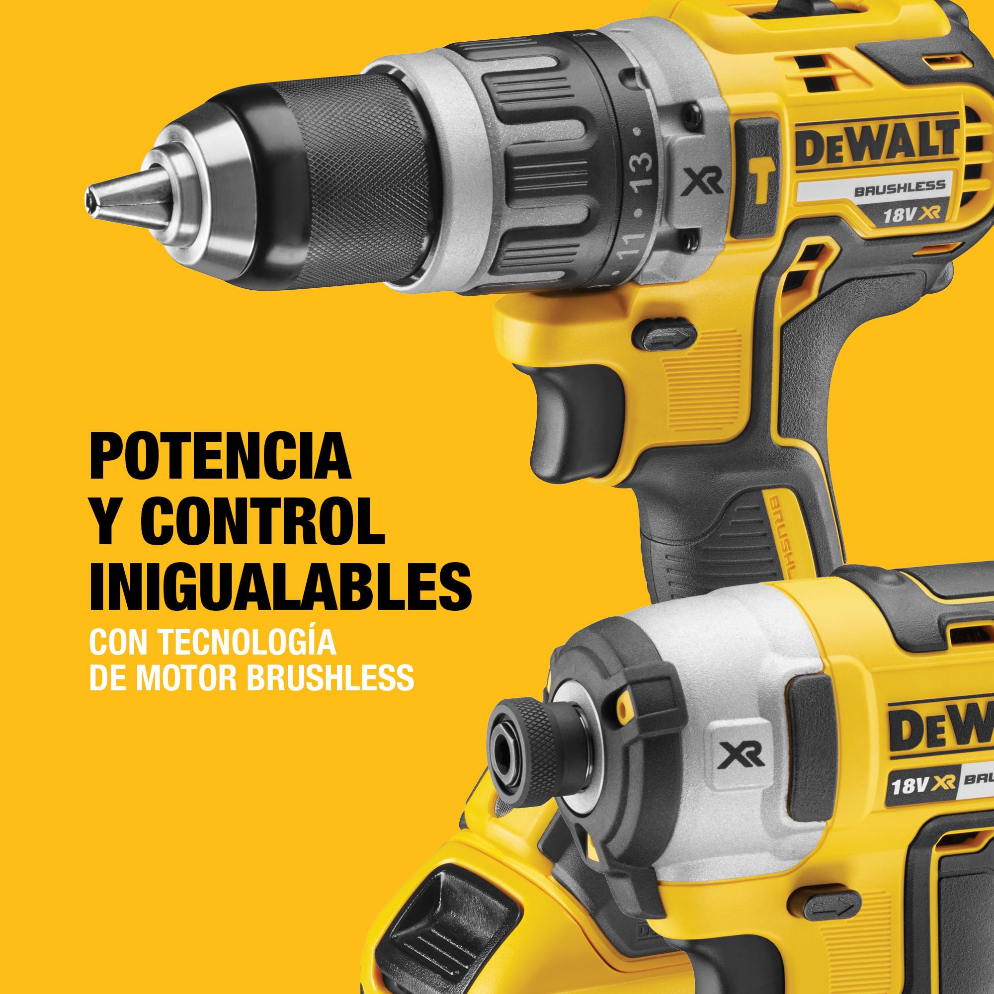 dewalt-dck266p2-qw-kit-combo-18v-xr-brushless-con-taladro-percutor-dcd796-atorni image 2