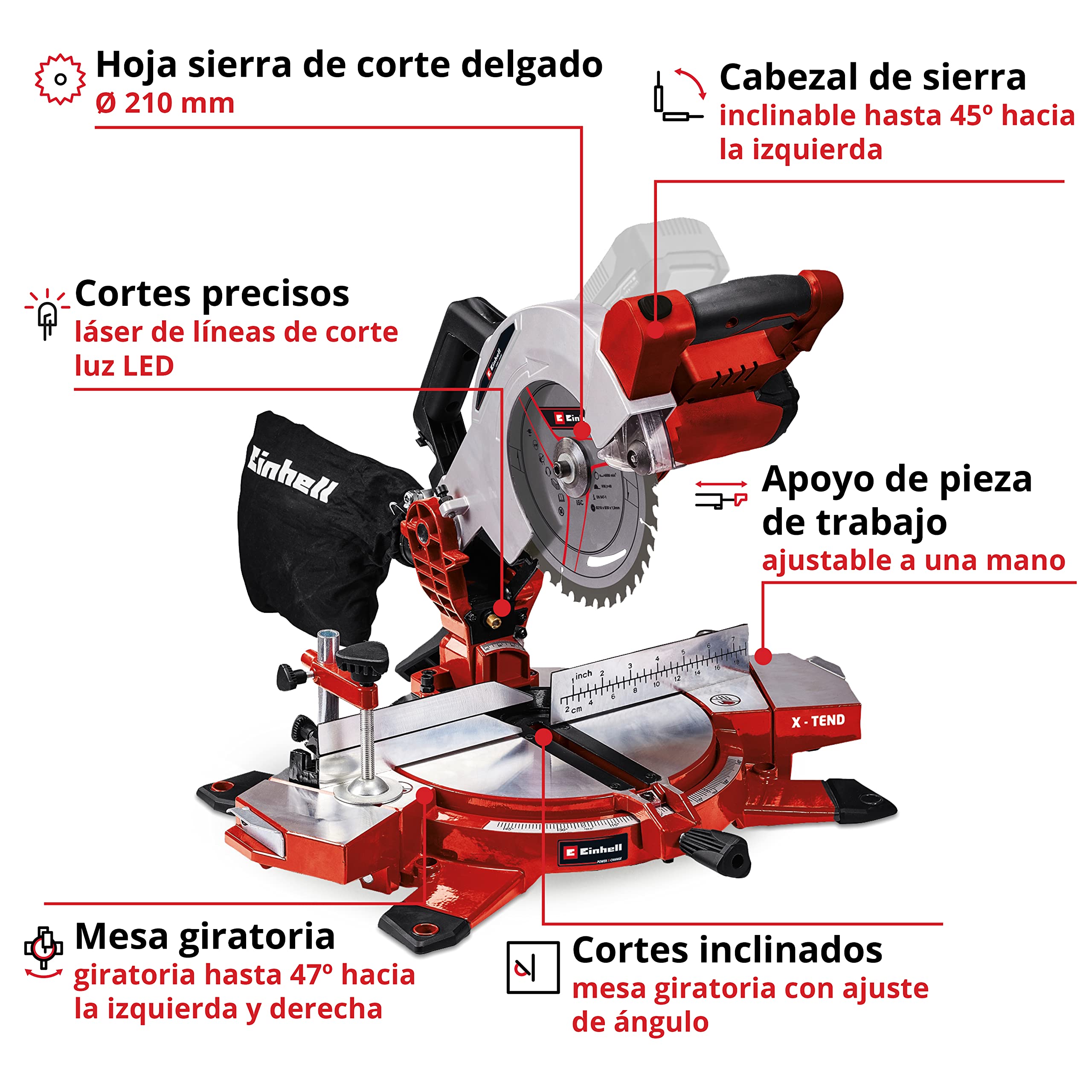 einhell-te-ms-18-210-li-solo-power-x-change-ingletadora-inal-mbrica-18-v-3-000-m image 3