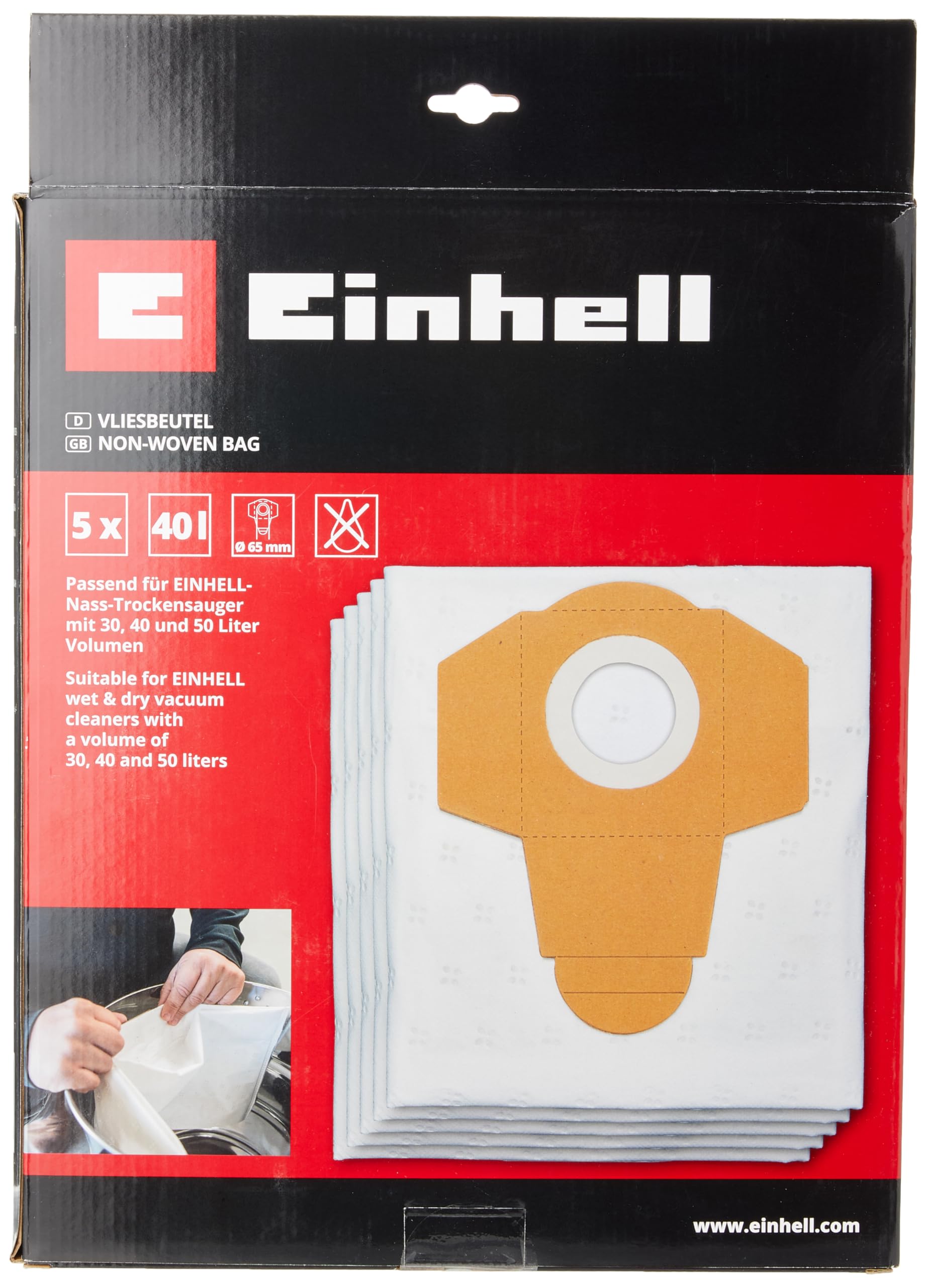 einhell-set-de-5-bolsas-de-filtro-de-polvo-para-aspiradora-en-seco-y-h-medo-de-4 image 2