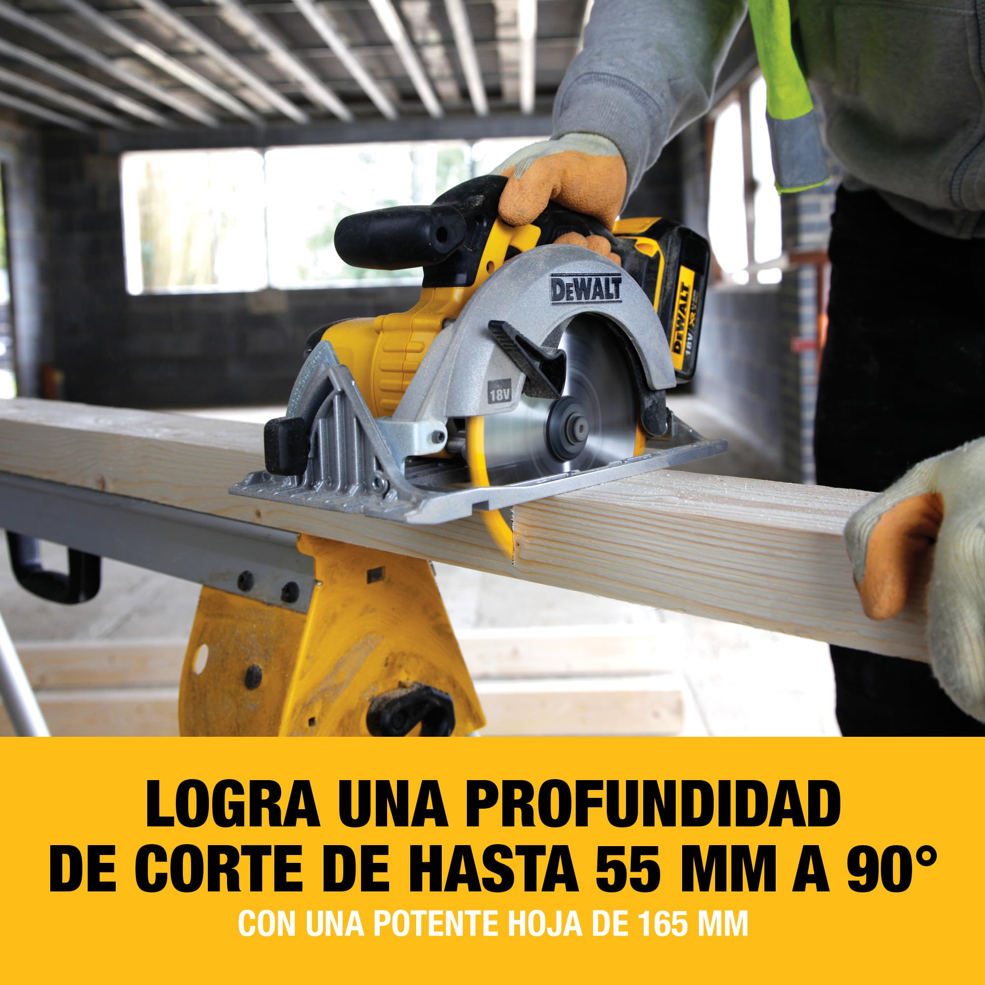 dewalt-dcs391nt-xj-sierra-circular-xr-18v-disco-165-mm-corte-55-mm-con-malet-n-t image 2