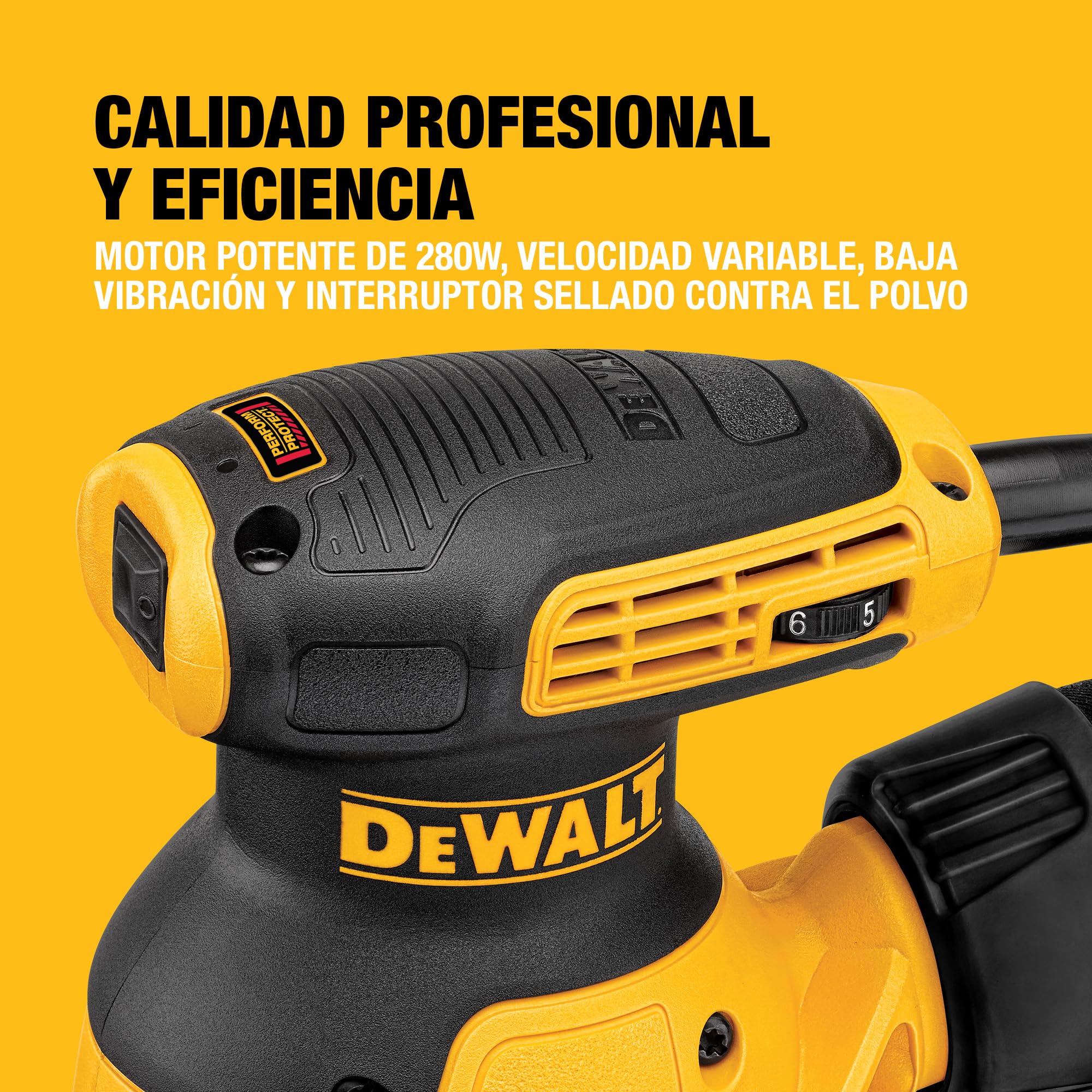 dewalt-dwe6423-qs-lijadora-rotorbital-280w-125-mm-velocidad-variable-8-000-12-00 image 2