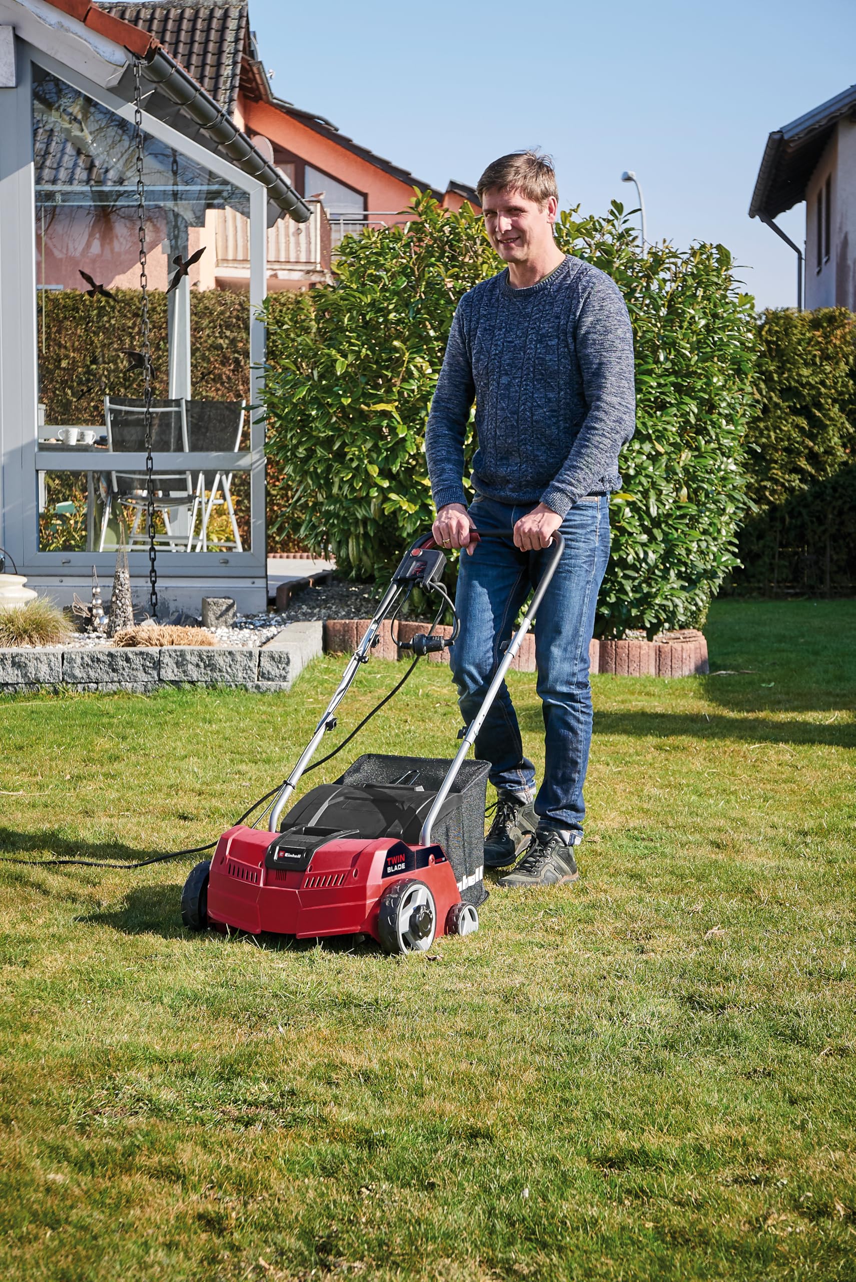 einhell-gc-sa-1231-1-escarificador-aireador-el-ctrico-2-en-1-1200-w-hasta-300-m- image 2