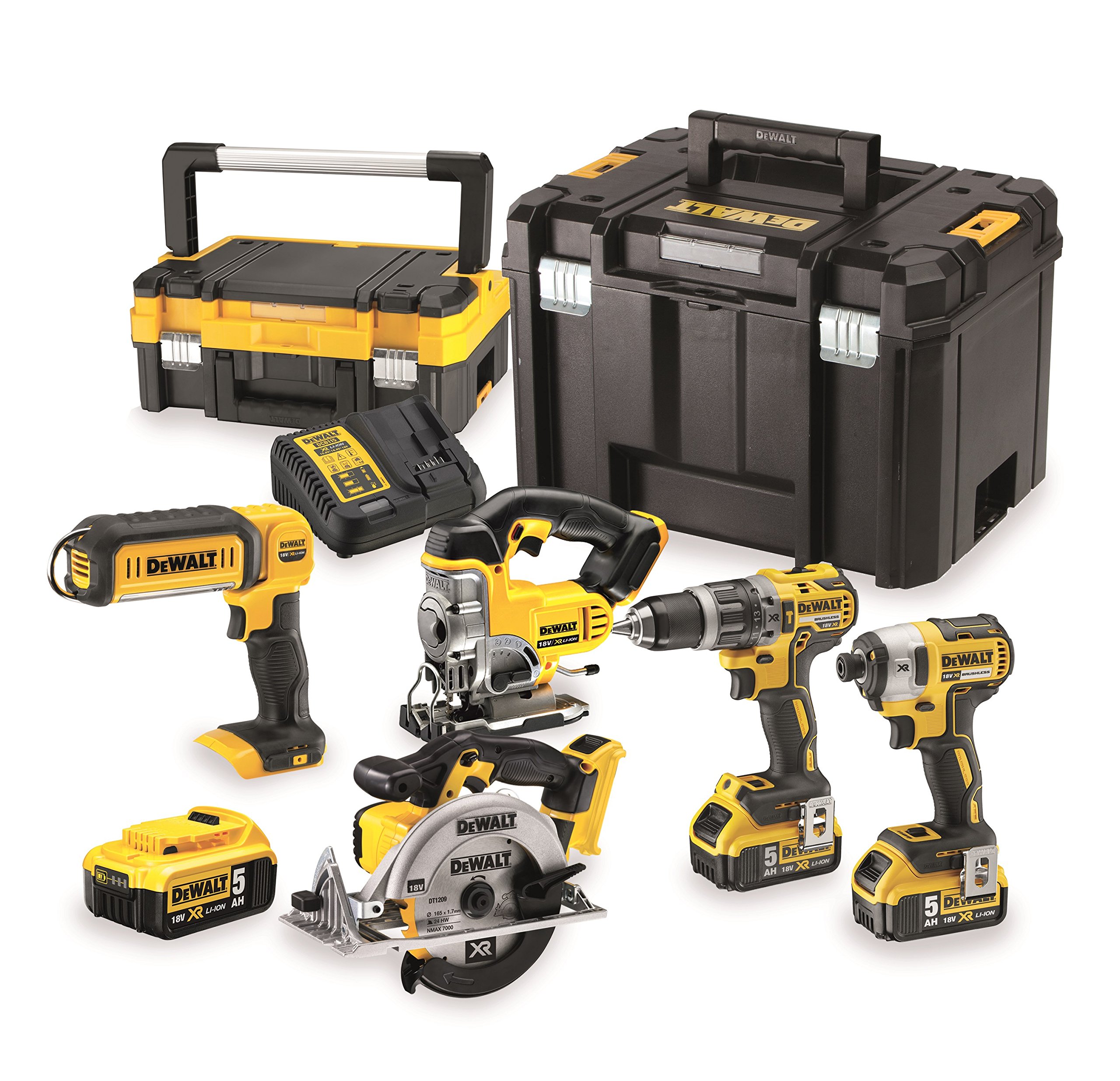 dewalt-dck551p3t-qw-kit-de-5-herramientas-xr-18-v-taladro-percutor-dcd796-atorni image 1